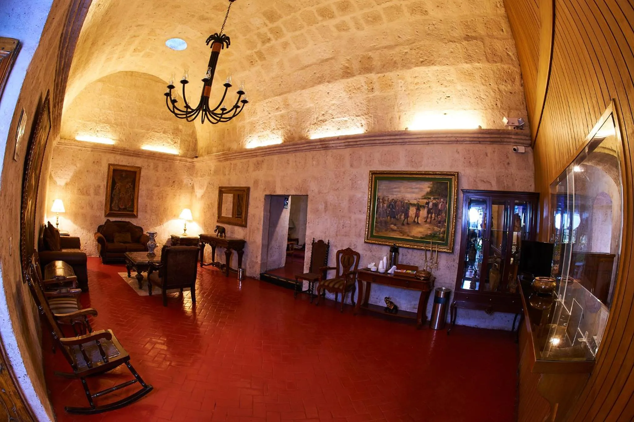 Lobby or reception in Hotel Los Tambos Colonial