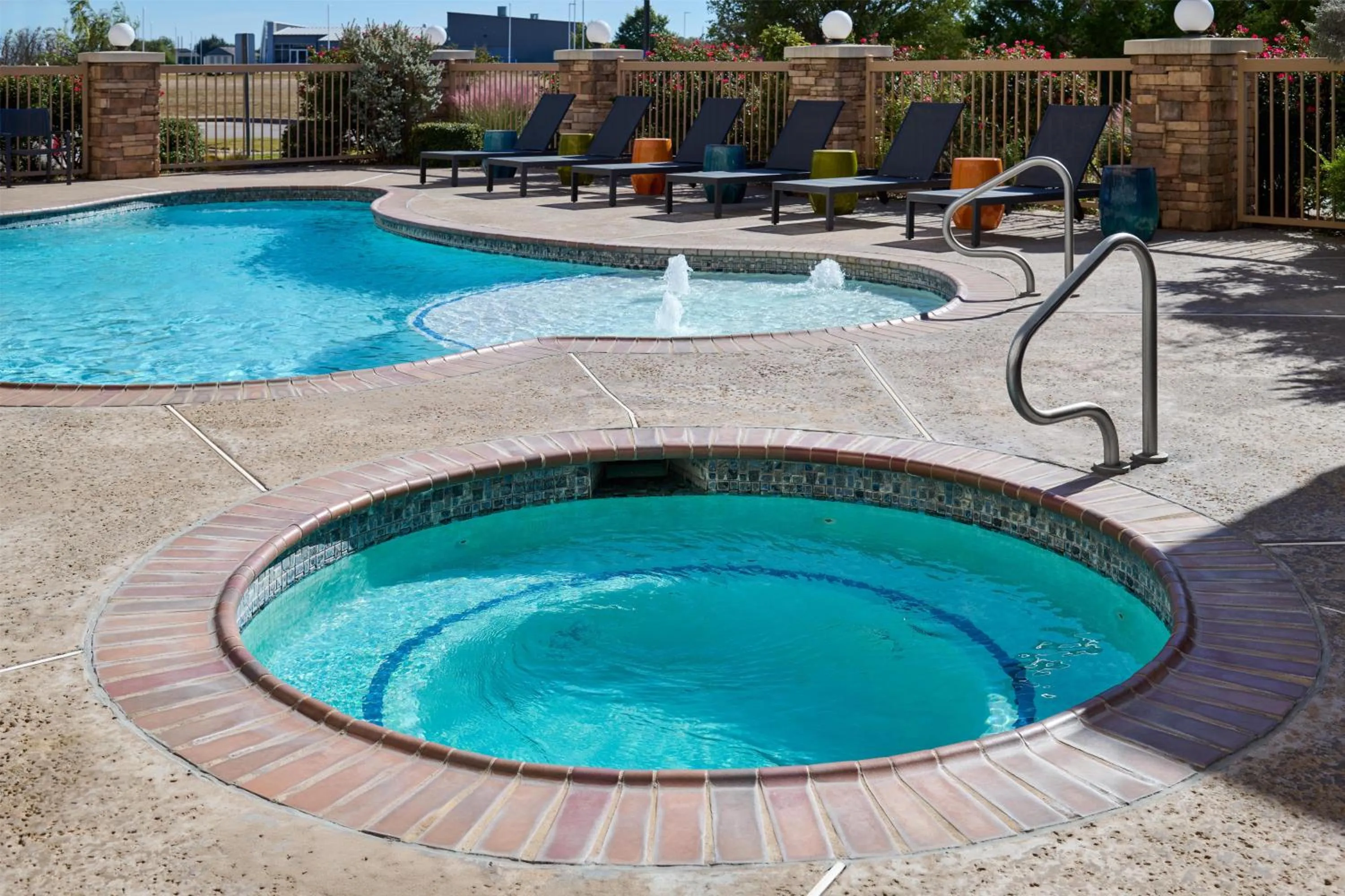 Pool view in Hampton Inn Vernon