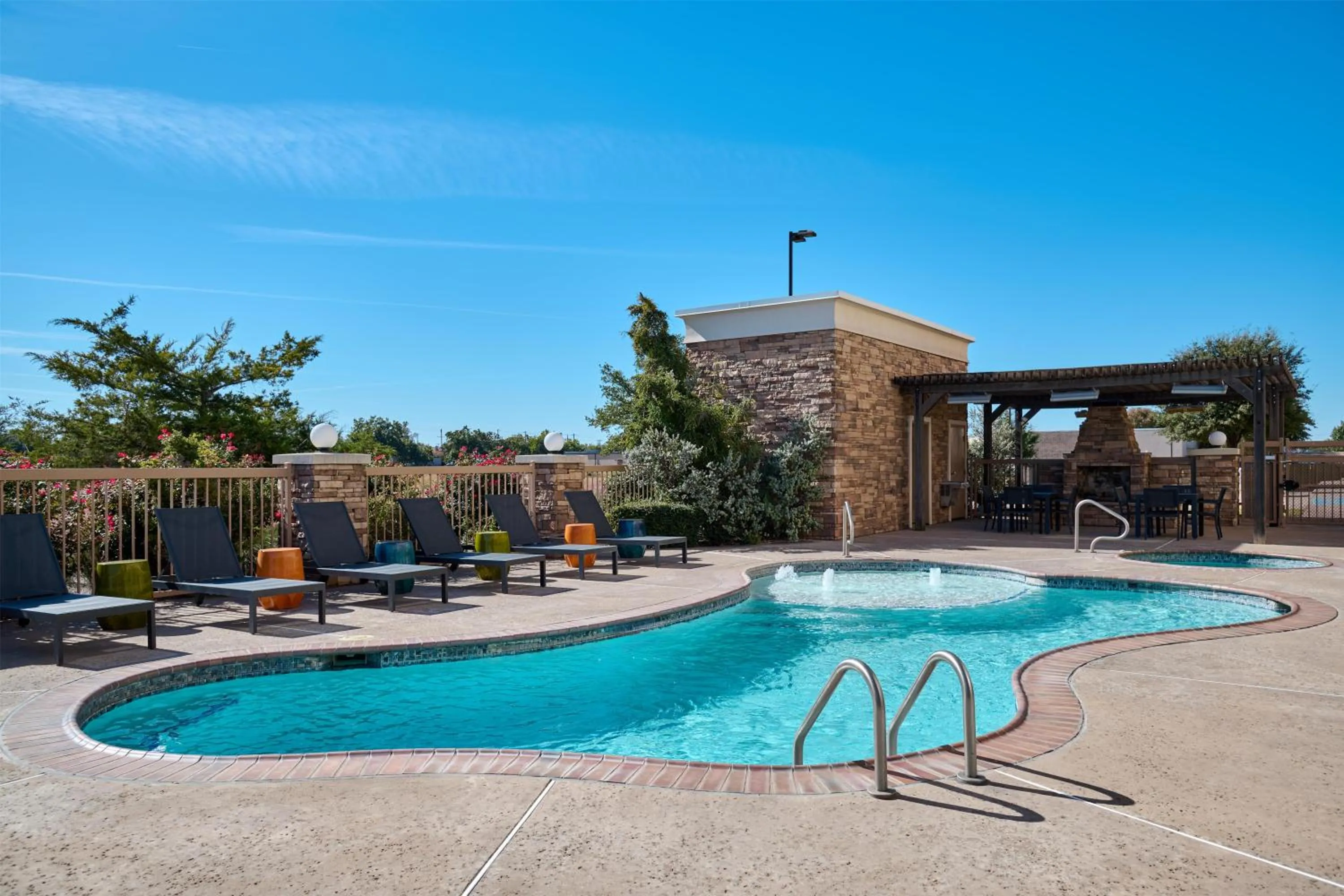Pool view in Hampton Inn Vernon