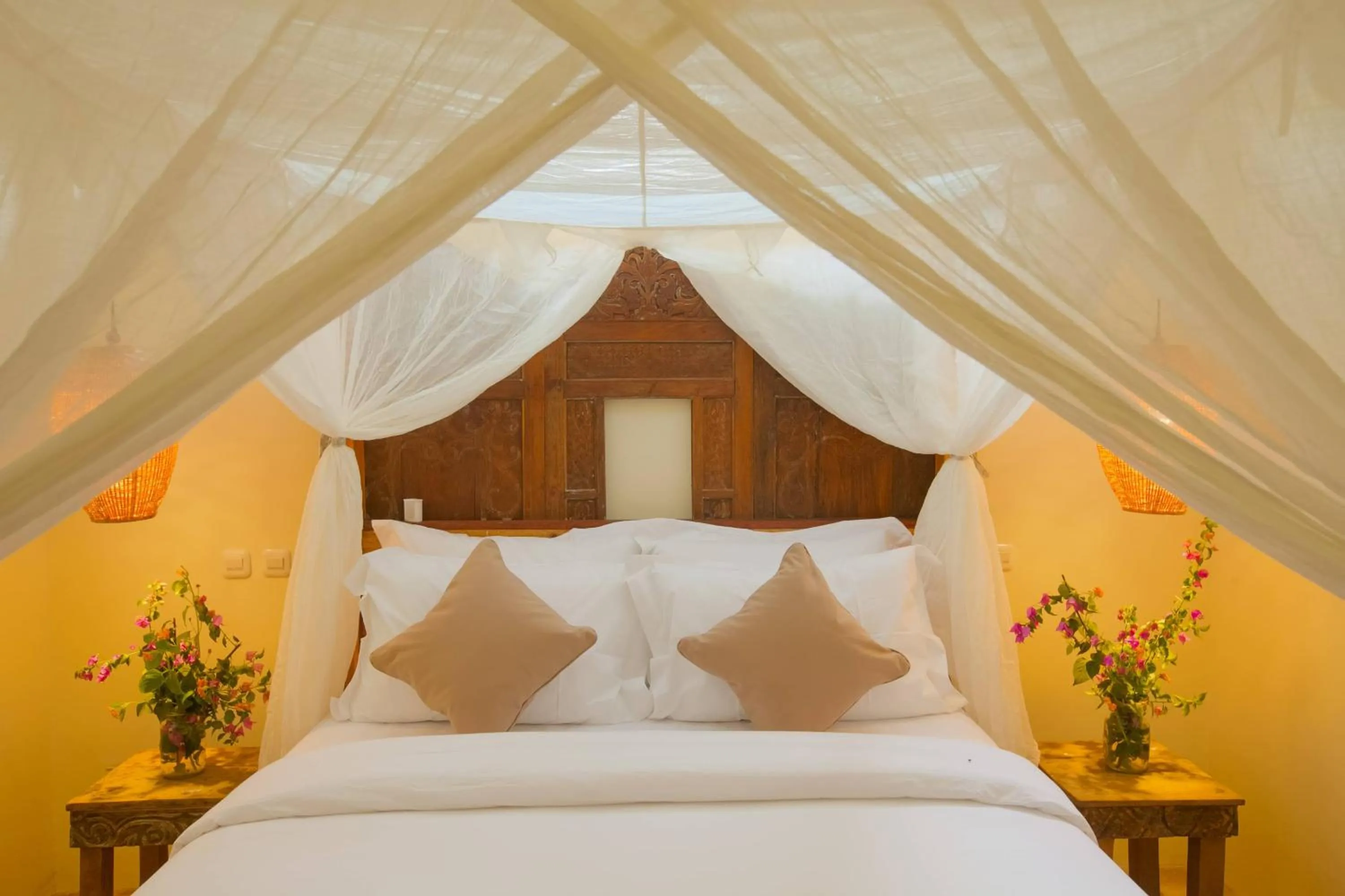 Bed in Flowers & Fire Yoga Garden