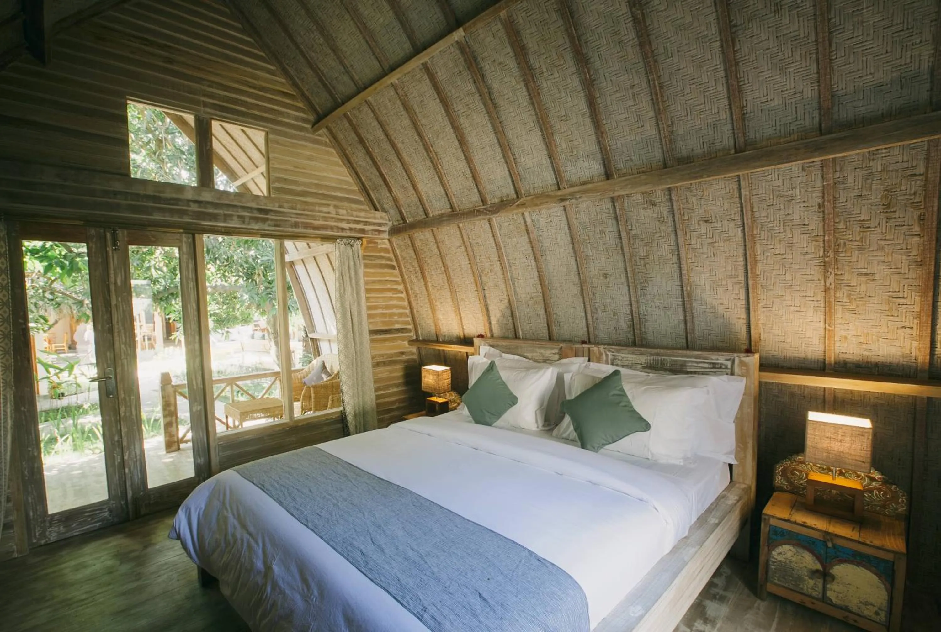 Bed in Flowers & Fire Yoga Garden