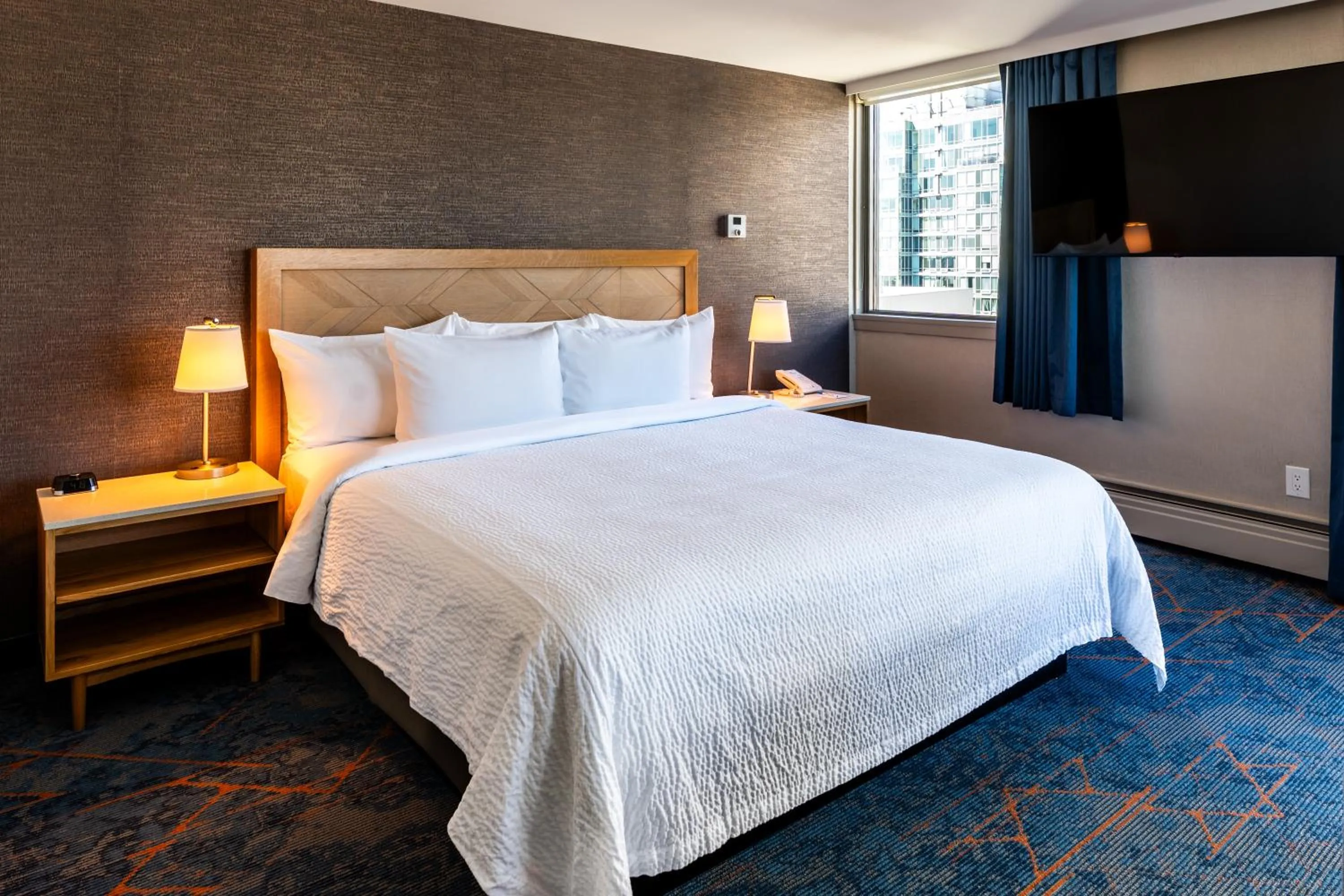 Bed in Blue Horizon Hotel