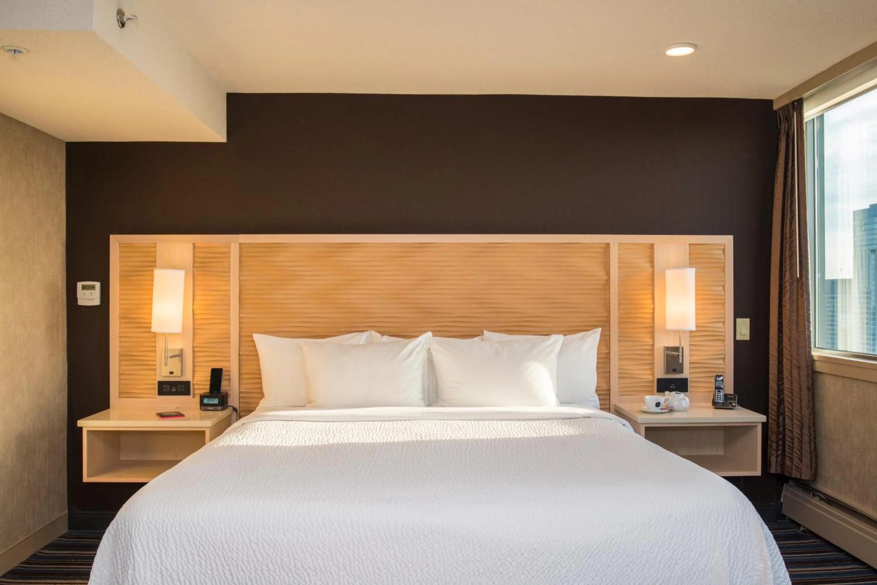 Bed in Blue Horizon Hotel