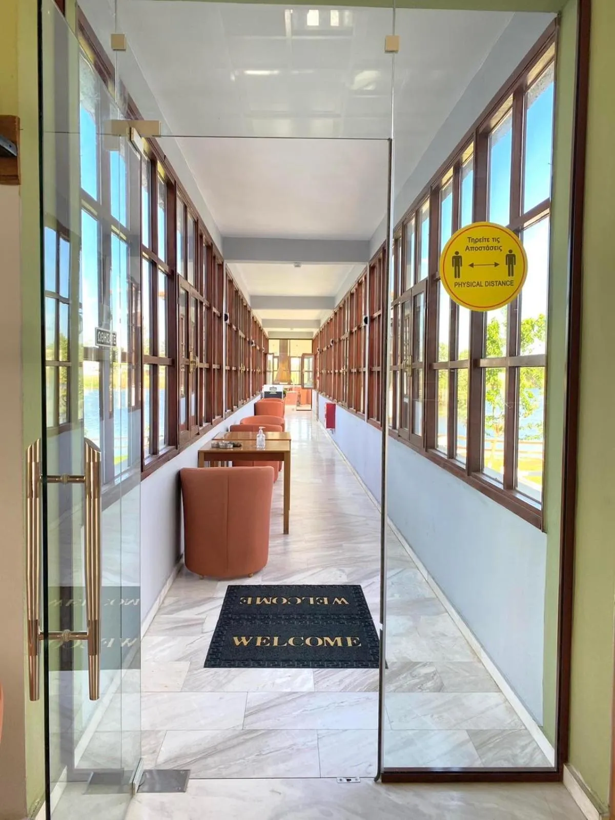 Text overlay in Thrassa Hotel