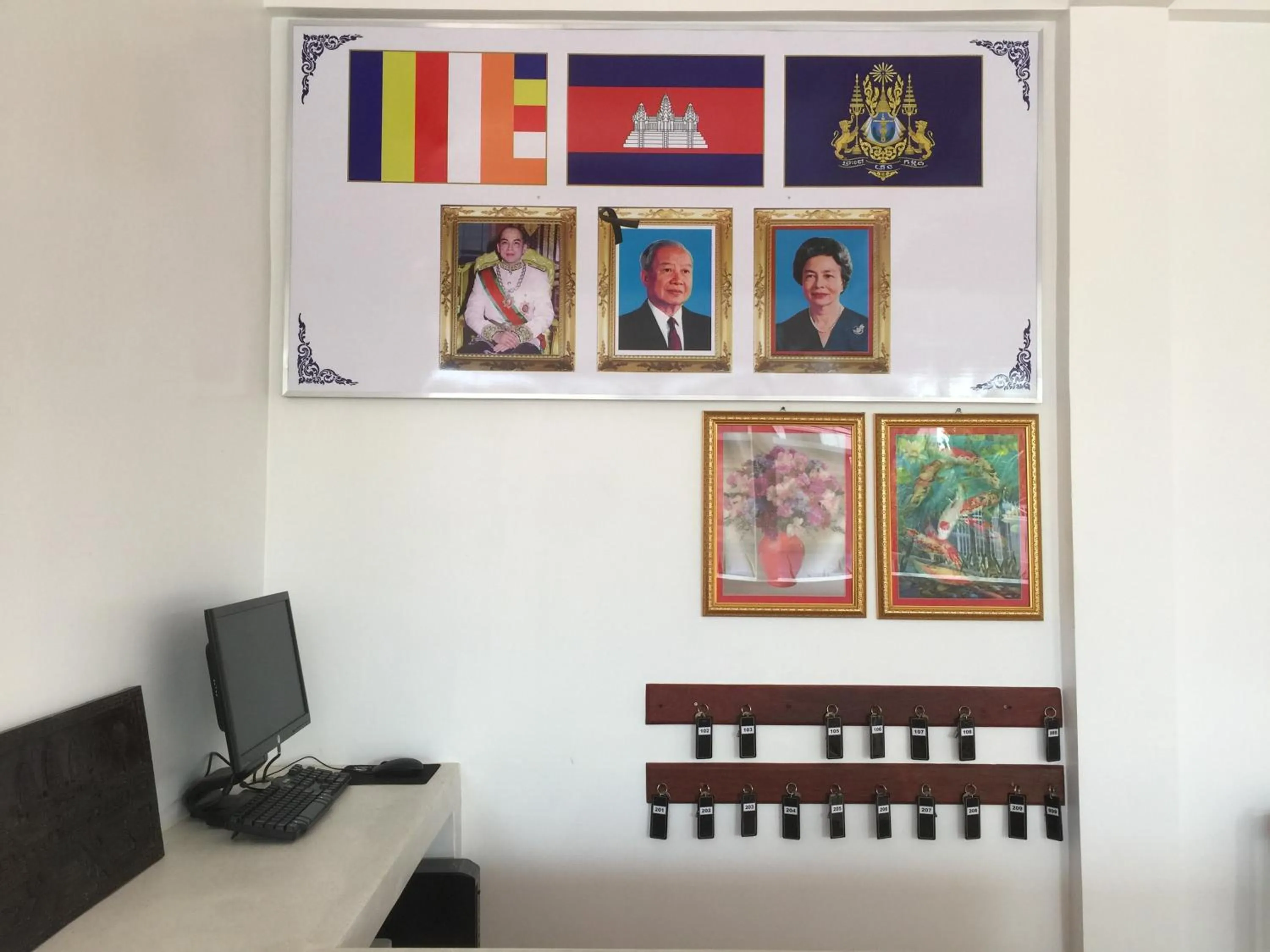 Lobby or reception in Botoum Hostel