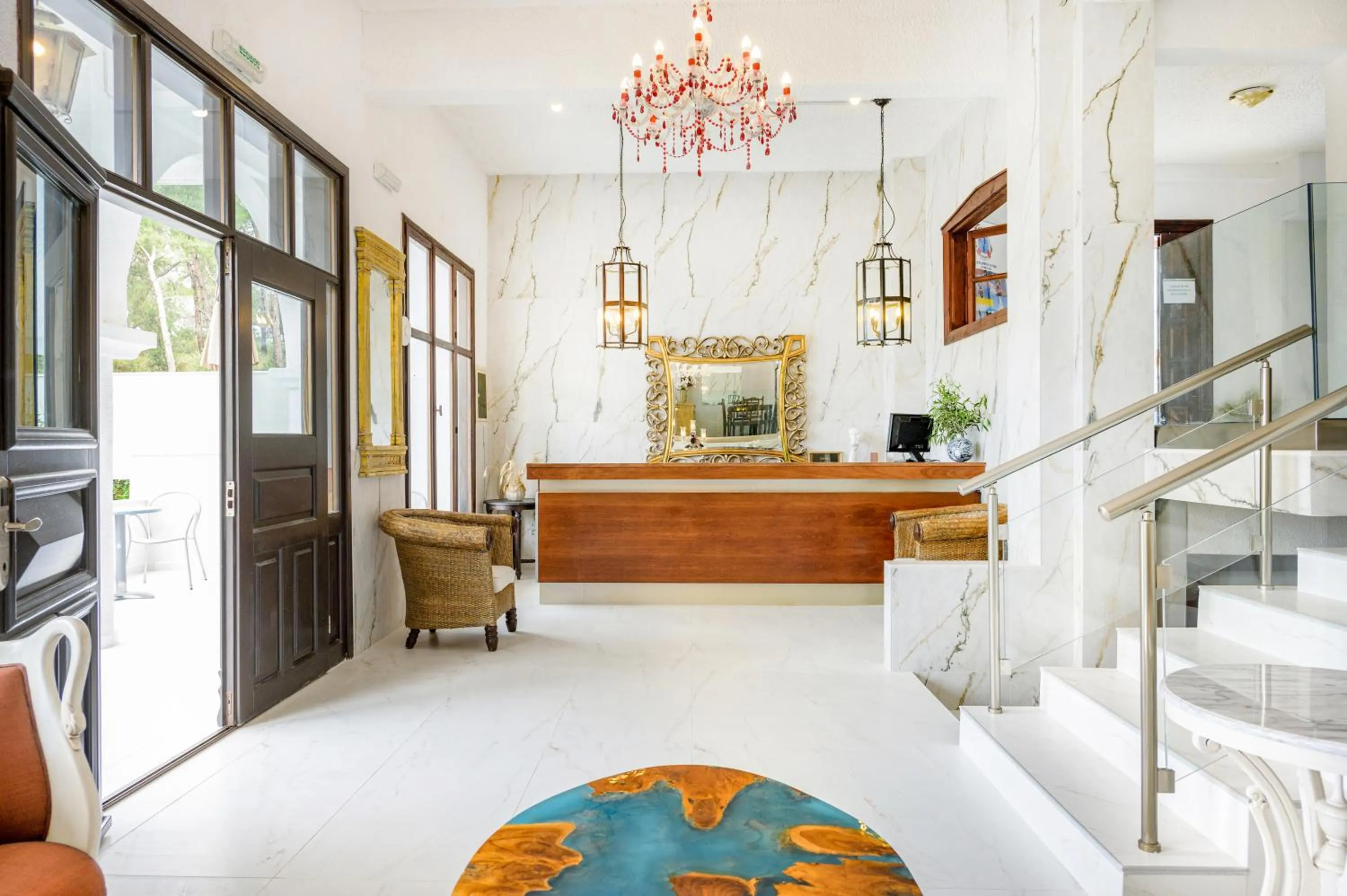 Lobby or reception in Leandros Hotel