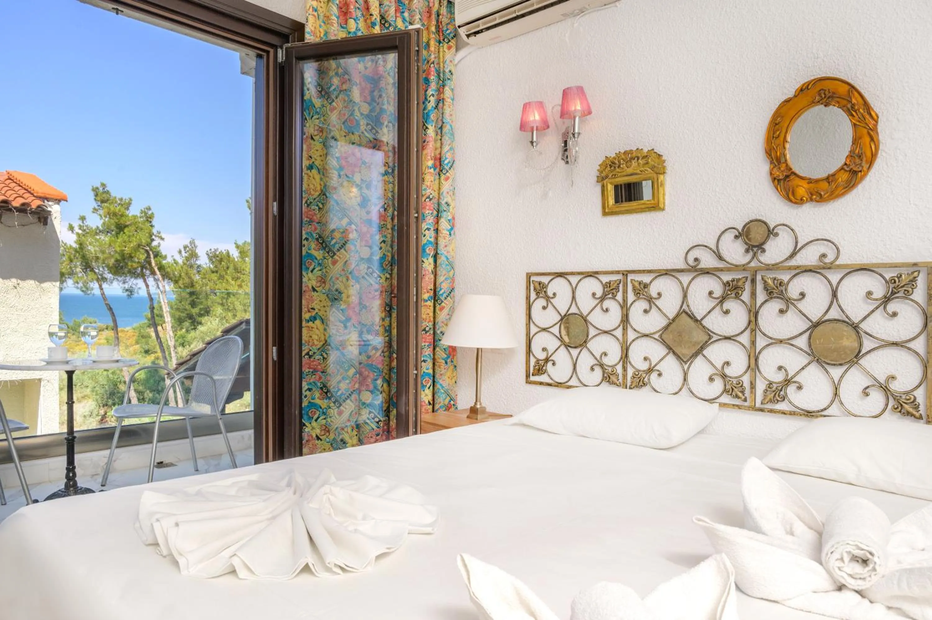 Bed in Leandros Hotel