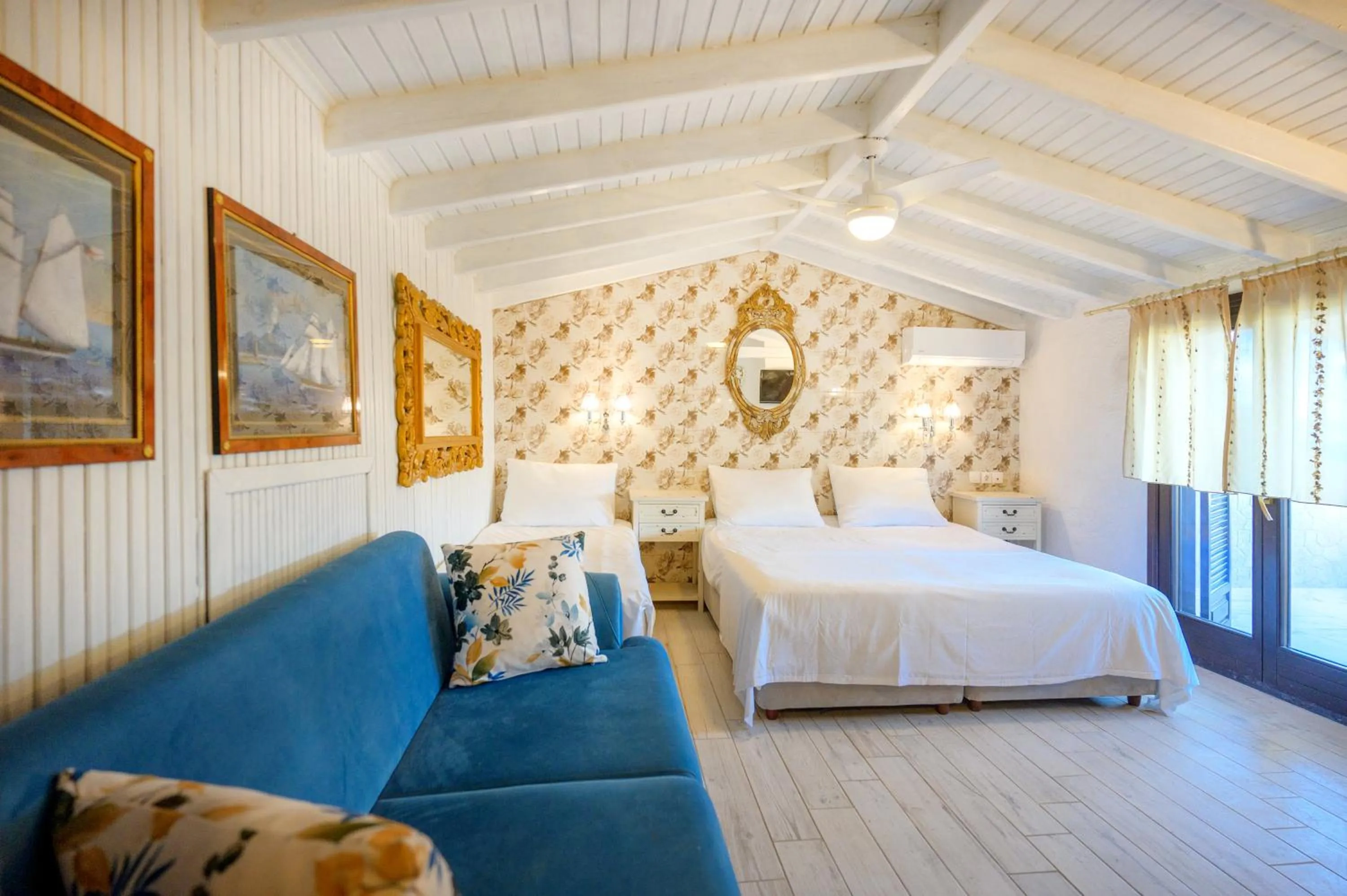 Bed in Leandros Hotel