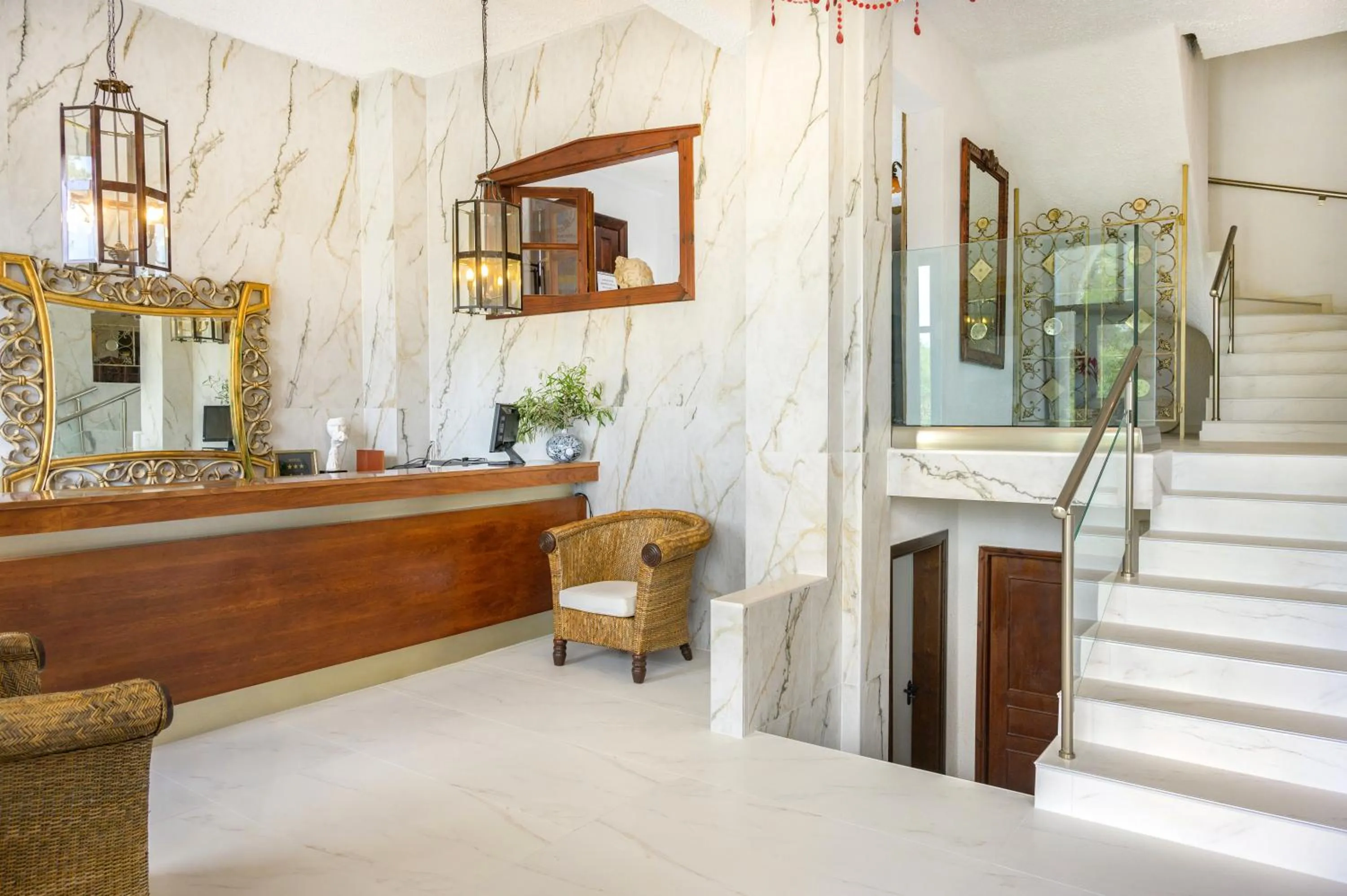 Lobby or reception in Leandros Hotel