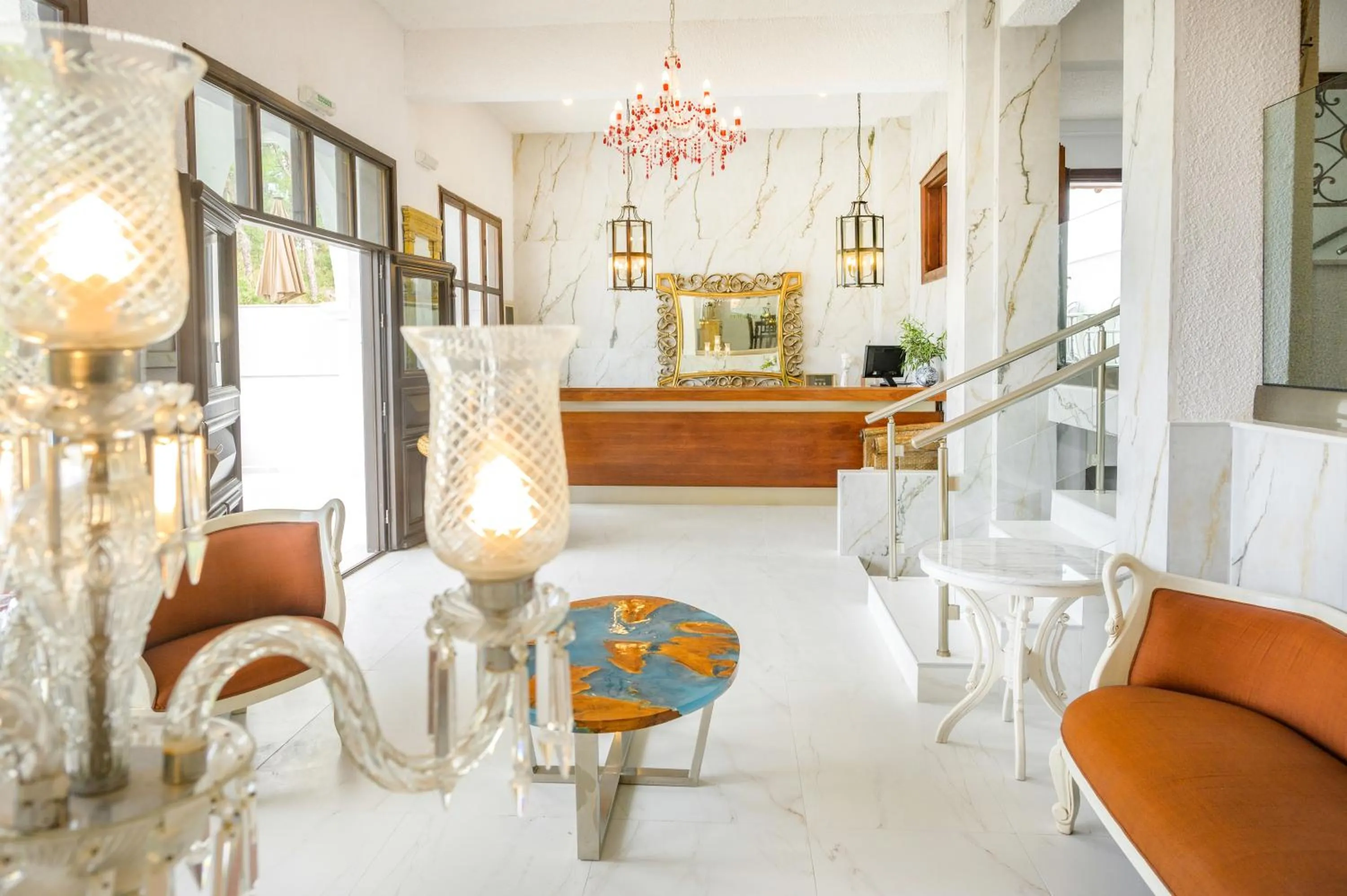 Lobby or reception in Leandros Hotel
