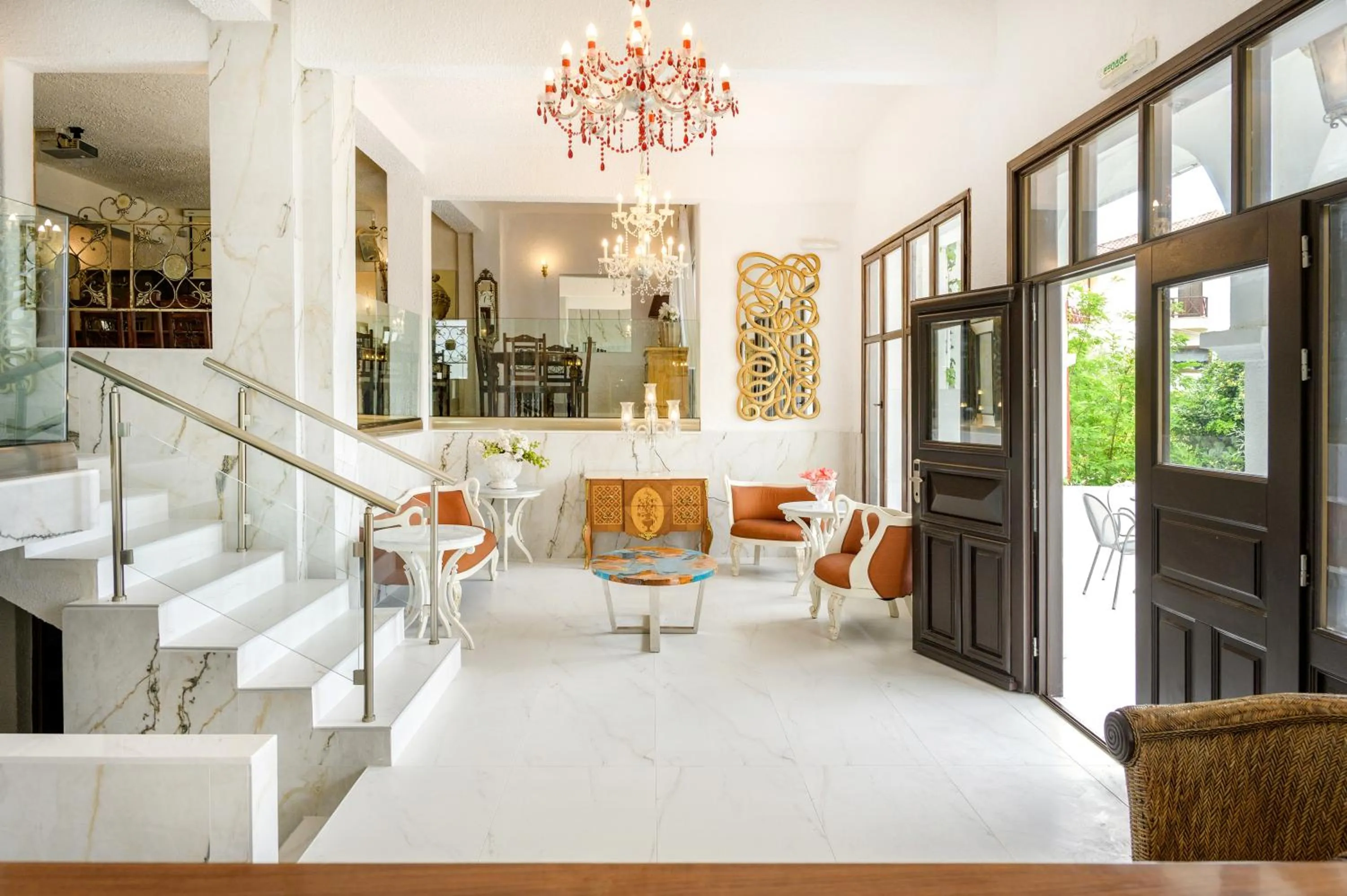 Lobby or reception in Leandros Hotel