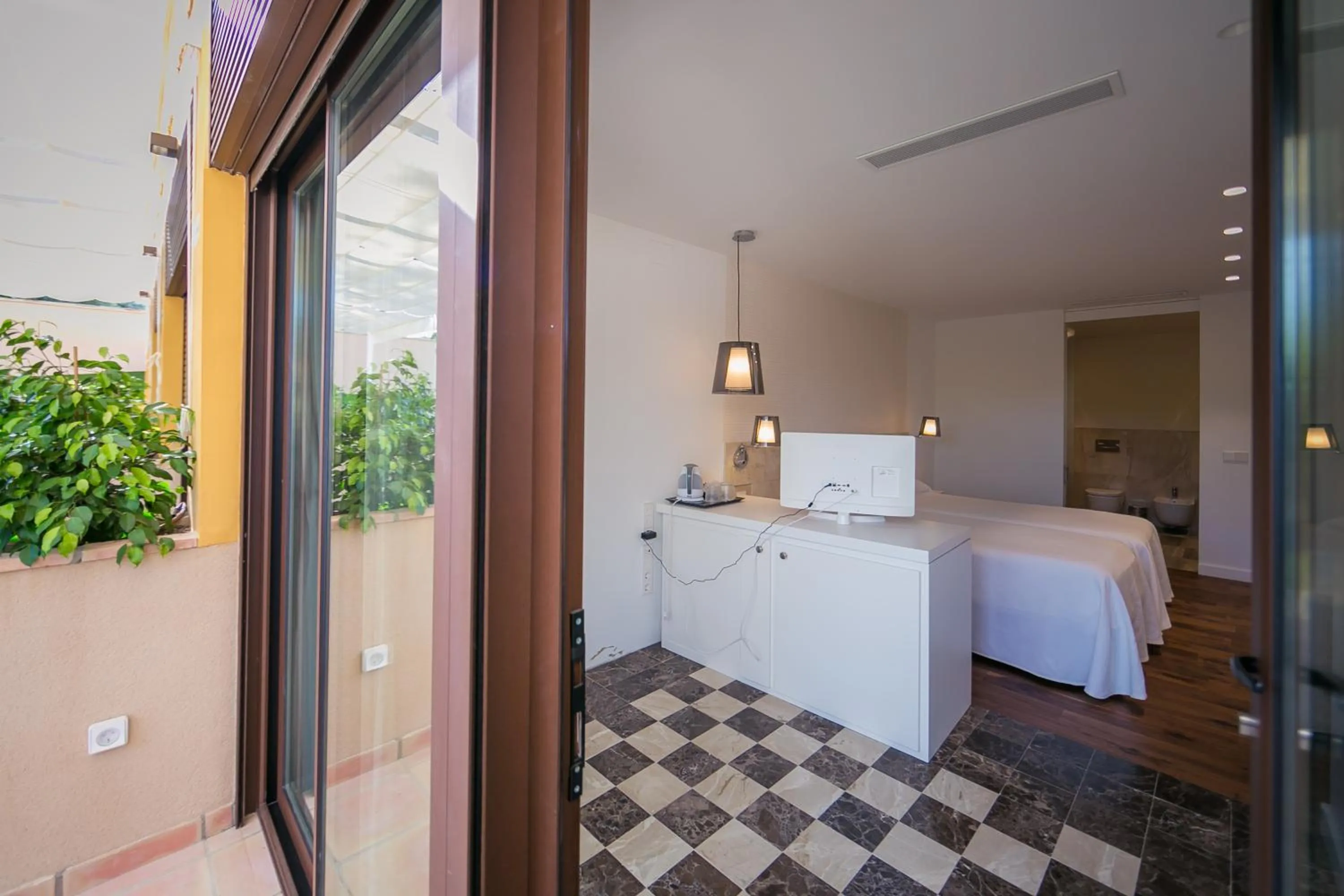 Facility for disabled guests, Bed in Hotel Rural El Molino de Felipe