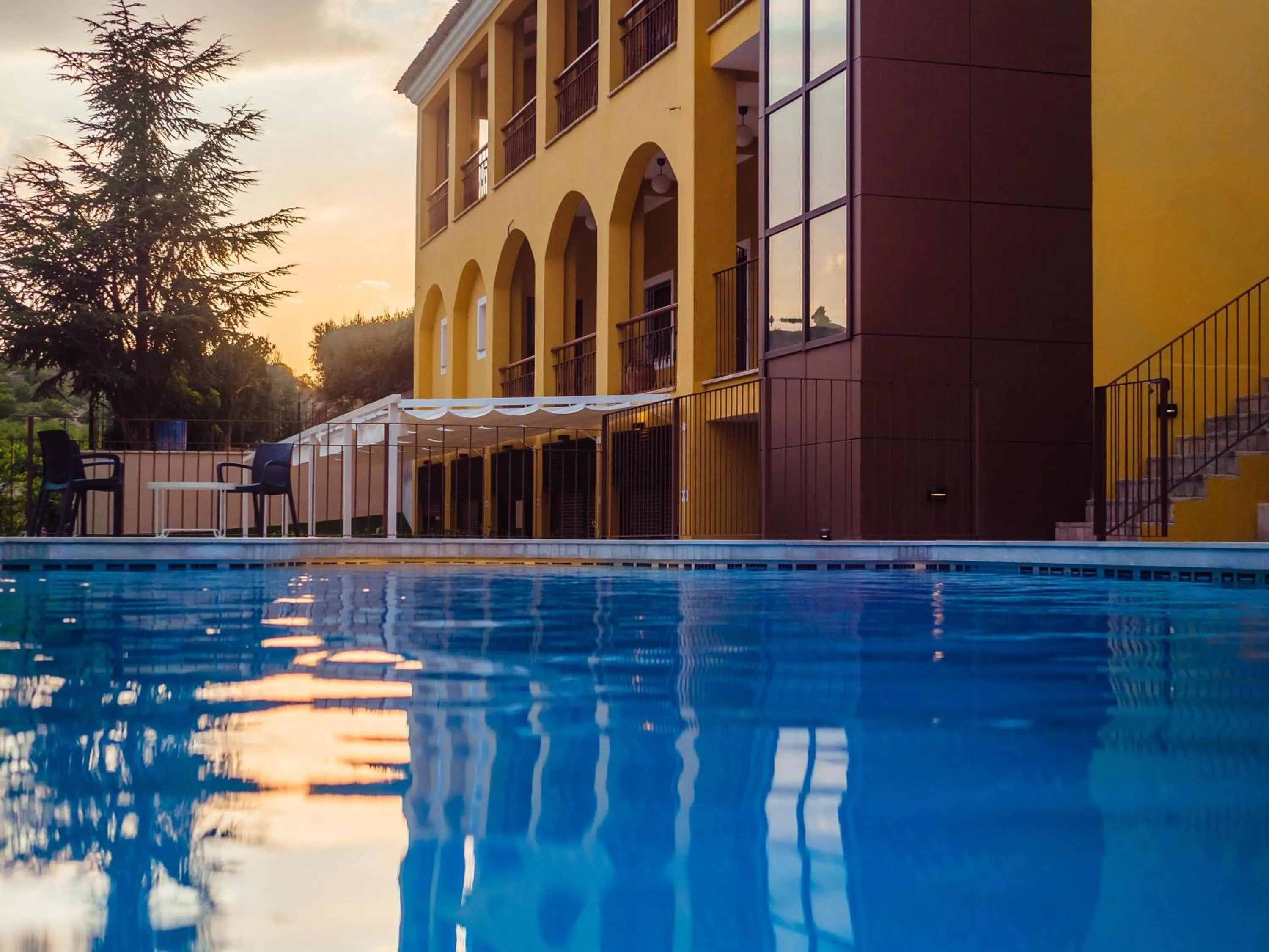 Pool view in Hotel Rural El Molino de Felipe