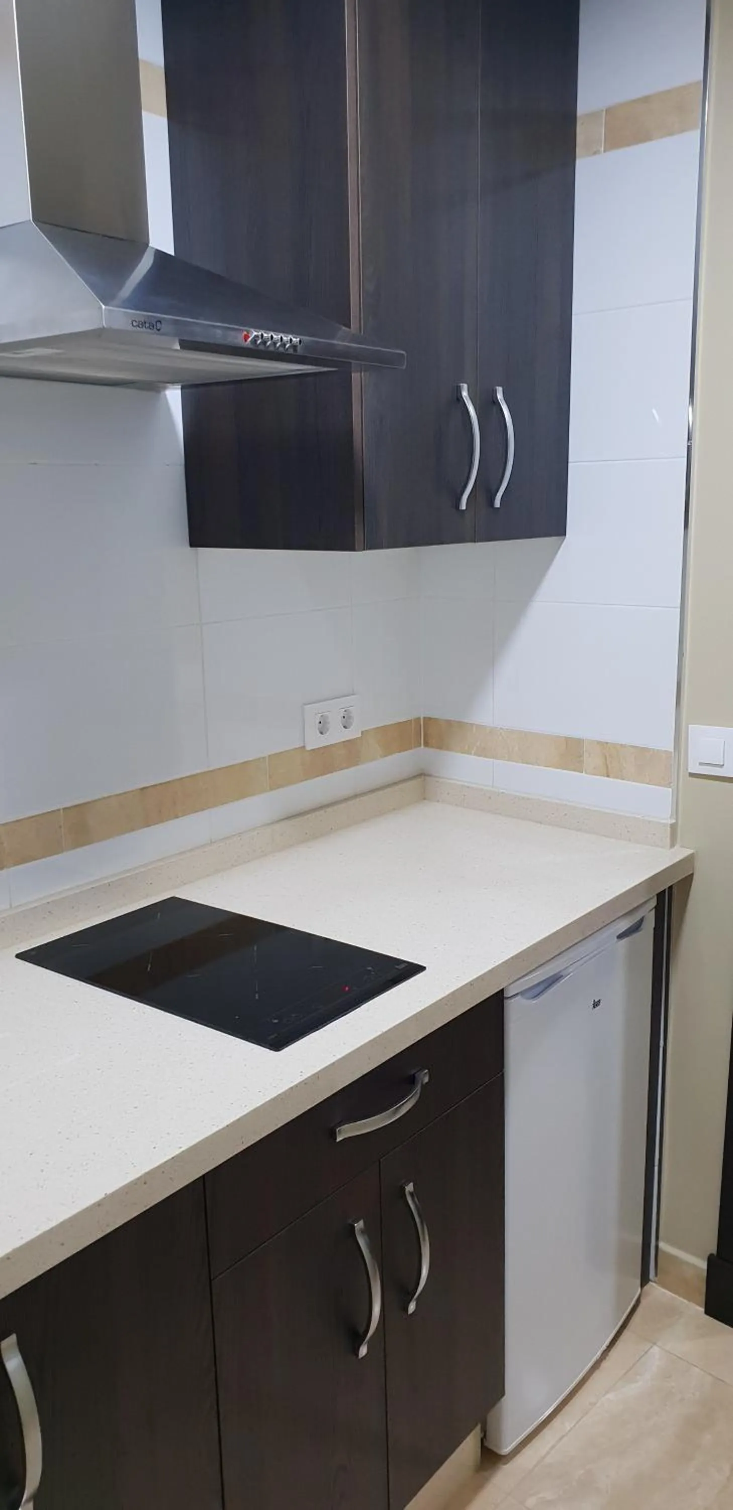 Kitchen or kitchenette in Hostal Málaga