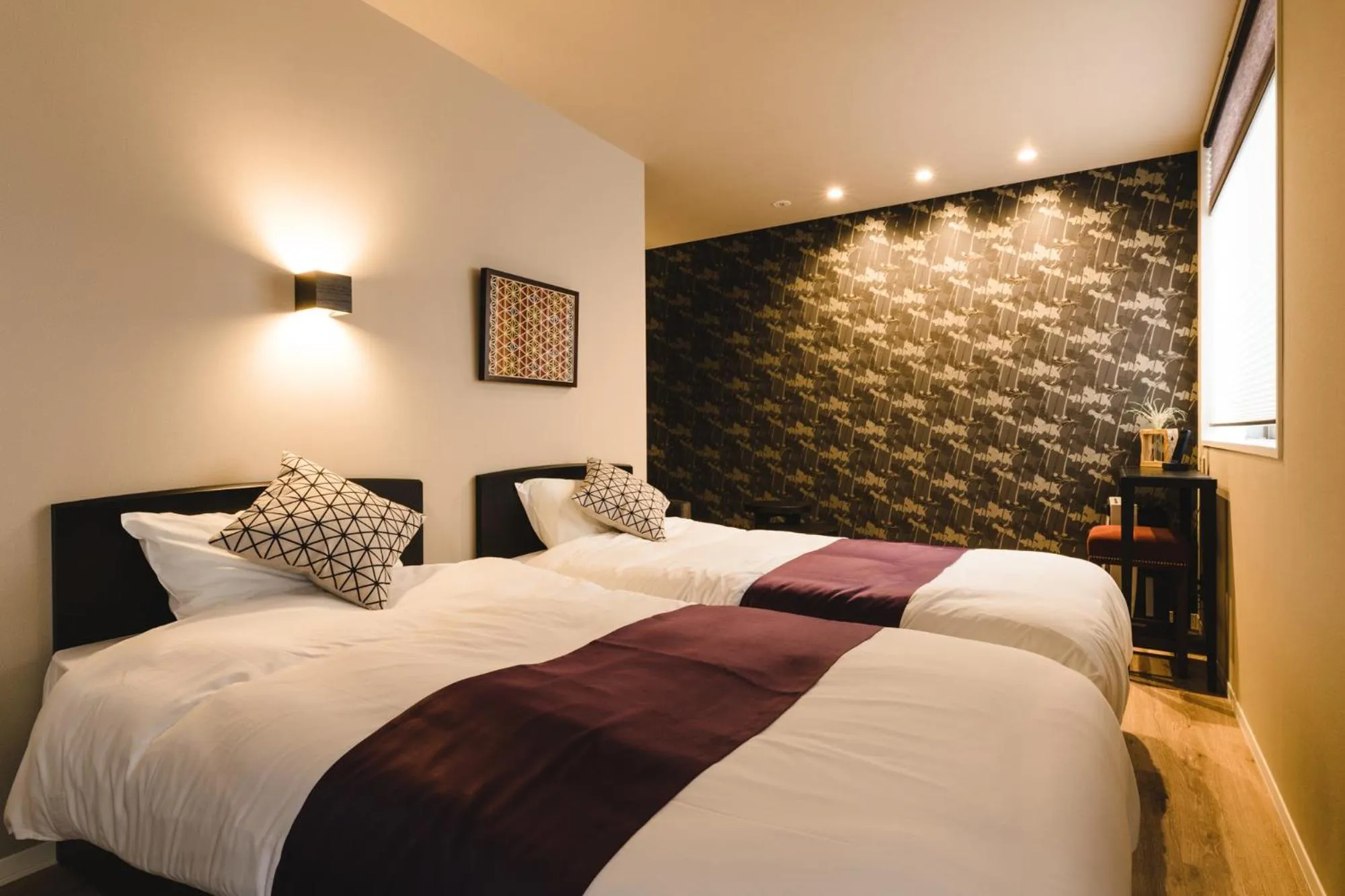 Bedroom, Bed in Trip Base HAKATAEKIMAE