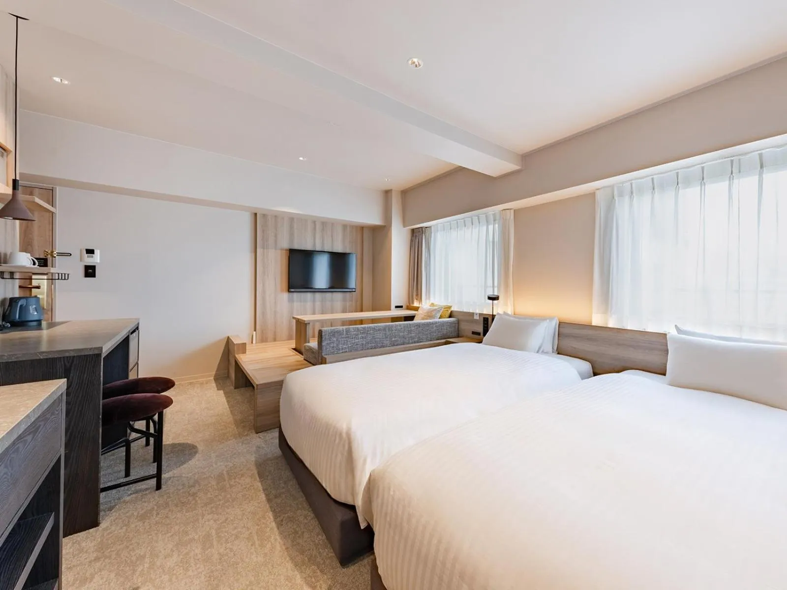 Bed in The OneFive Osaka Namba Kuromon