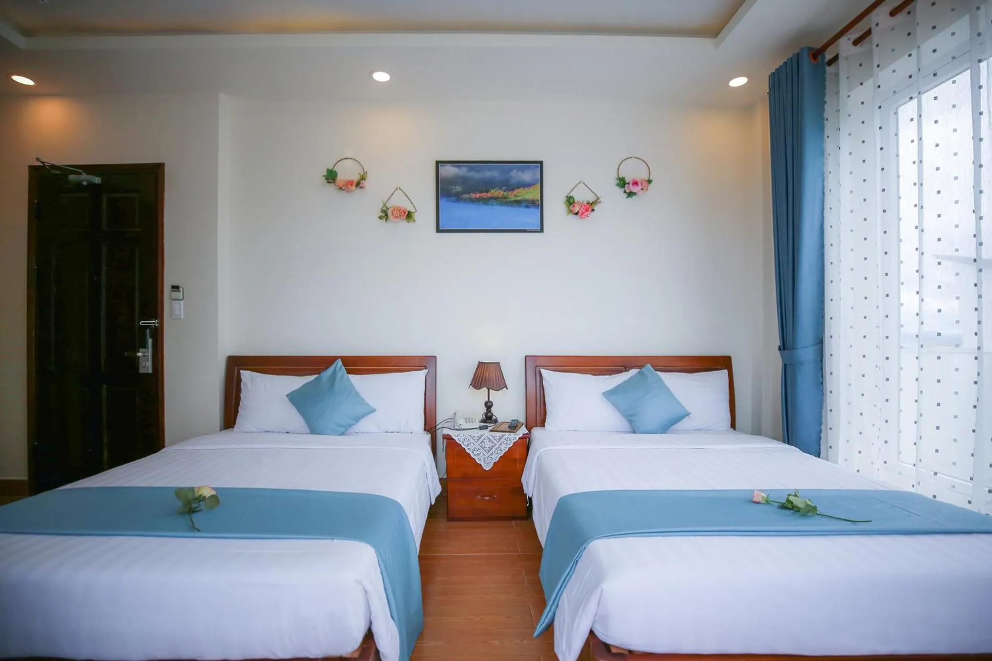Bed in Rose Valley Hotel Da Lat Vietnam