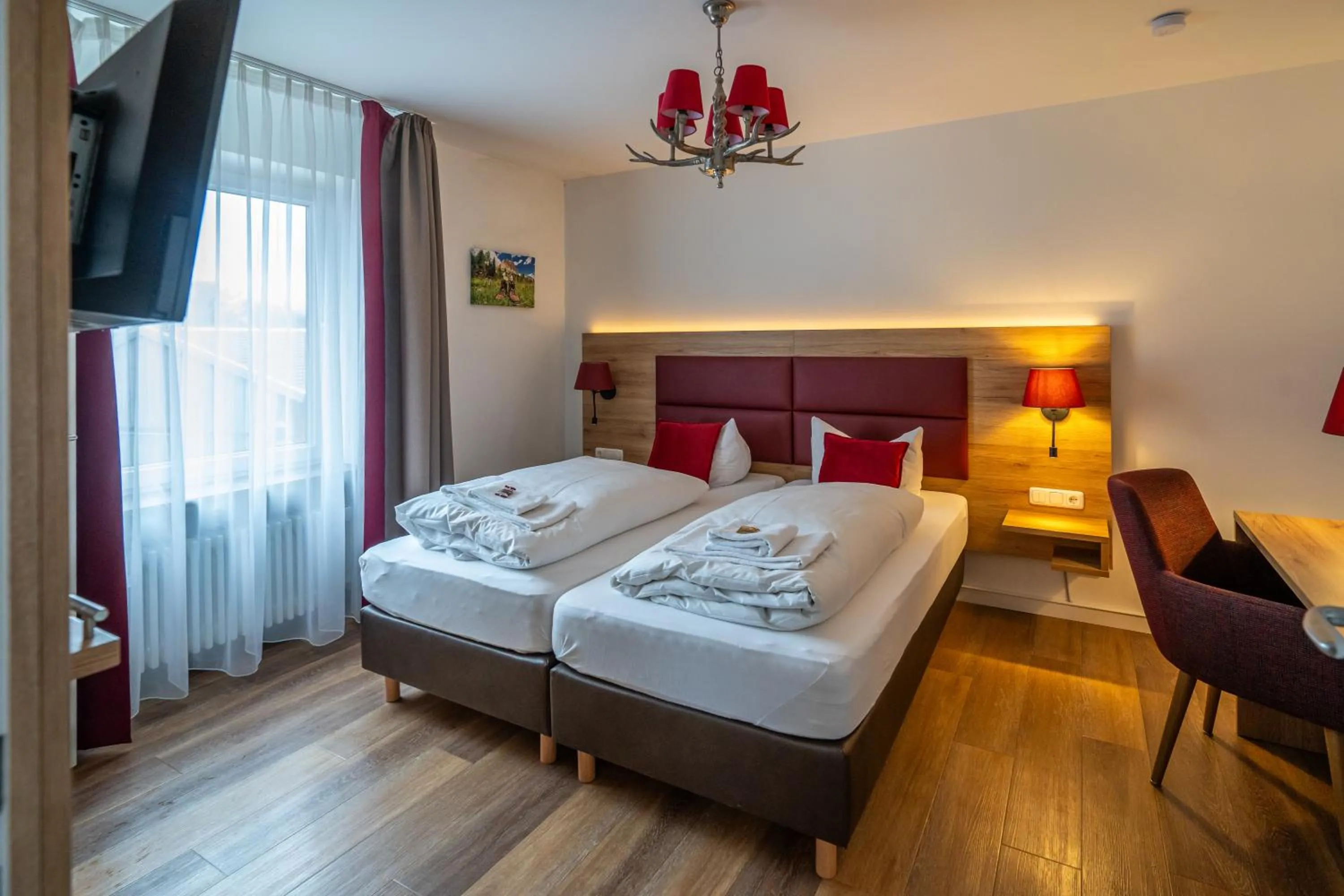 Bed in Hotel Weißbräu