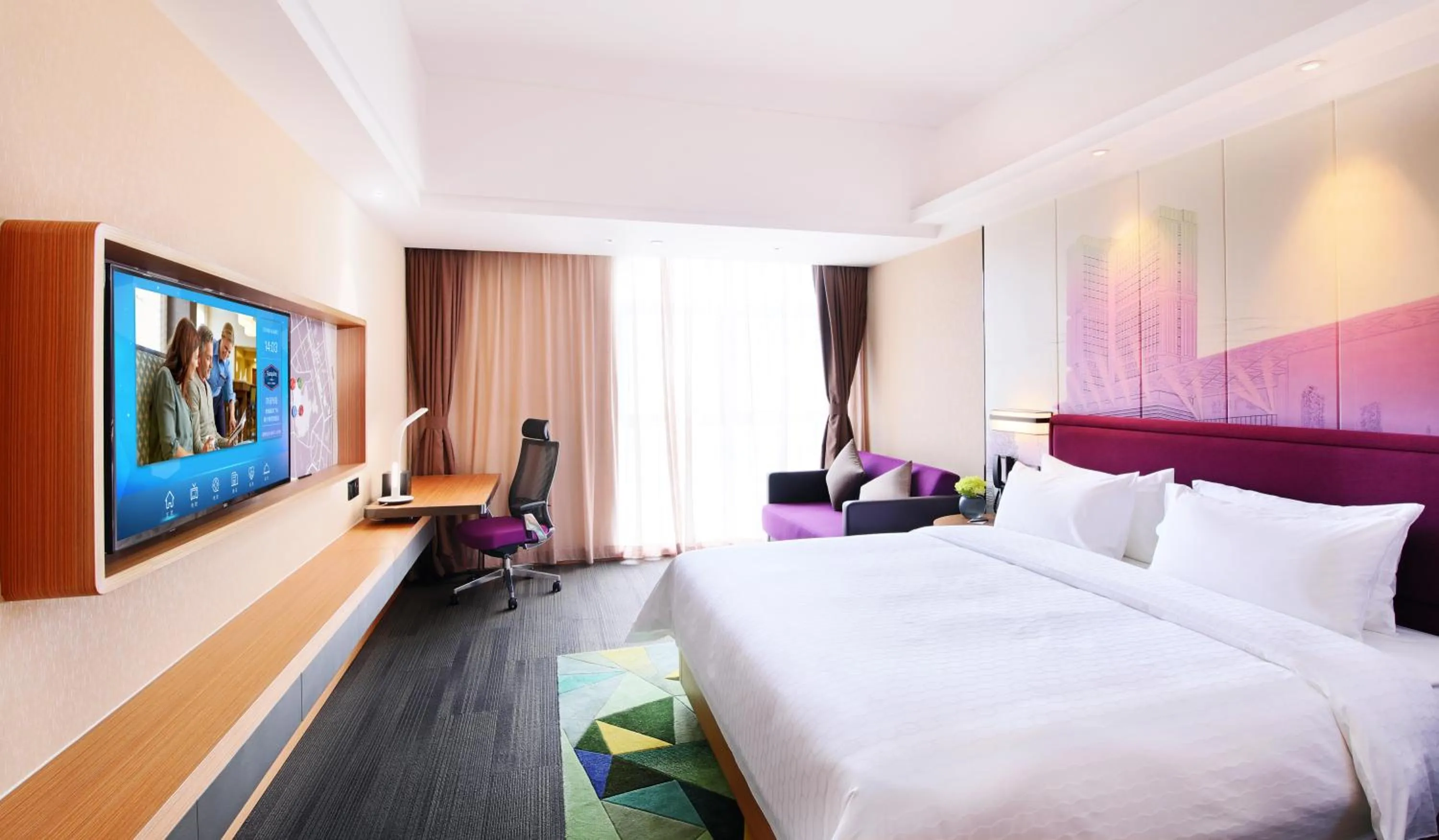 Bed in Hampton by Hilton Zhuhai Cheng Feng Plaza