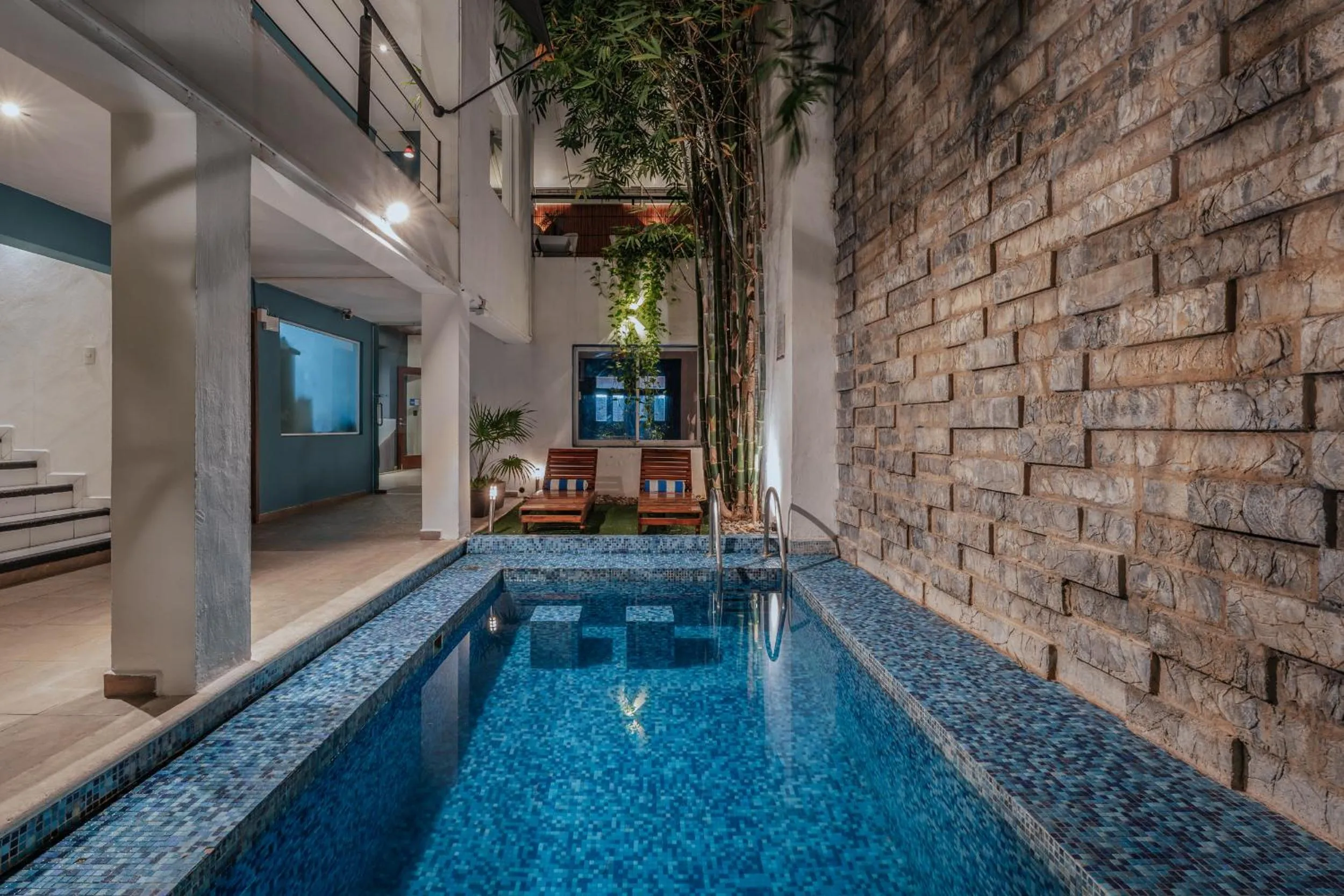 Pool view in Hotel Casa Nova, Merida