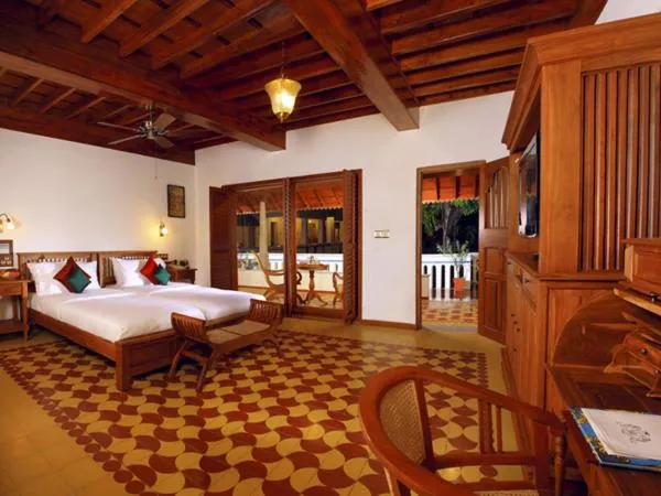 Photo of the whole room, Bed in ChidambaraVilas, Chettinad - A Luxury Heritage Resort Hotel, Karaikudi