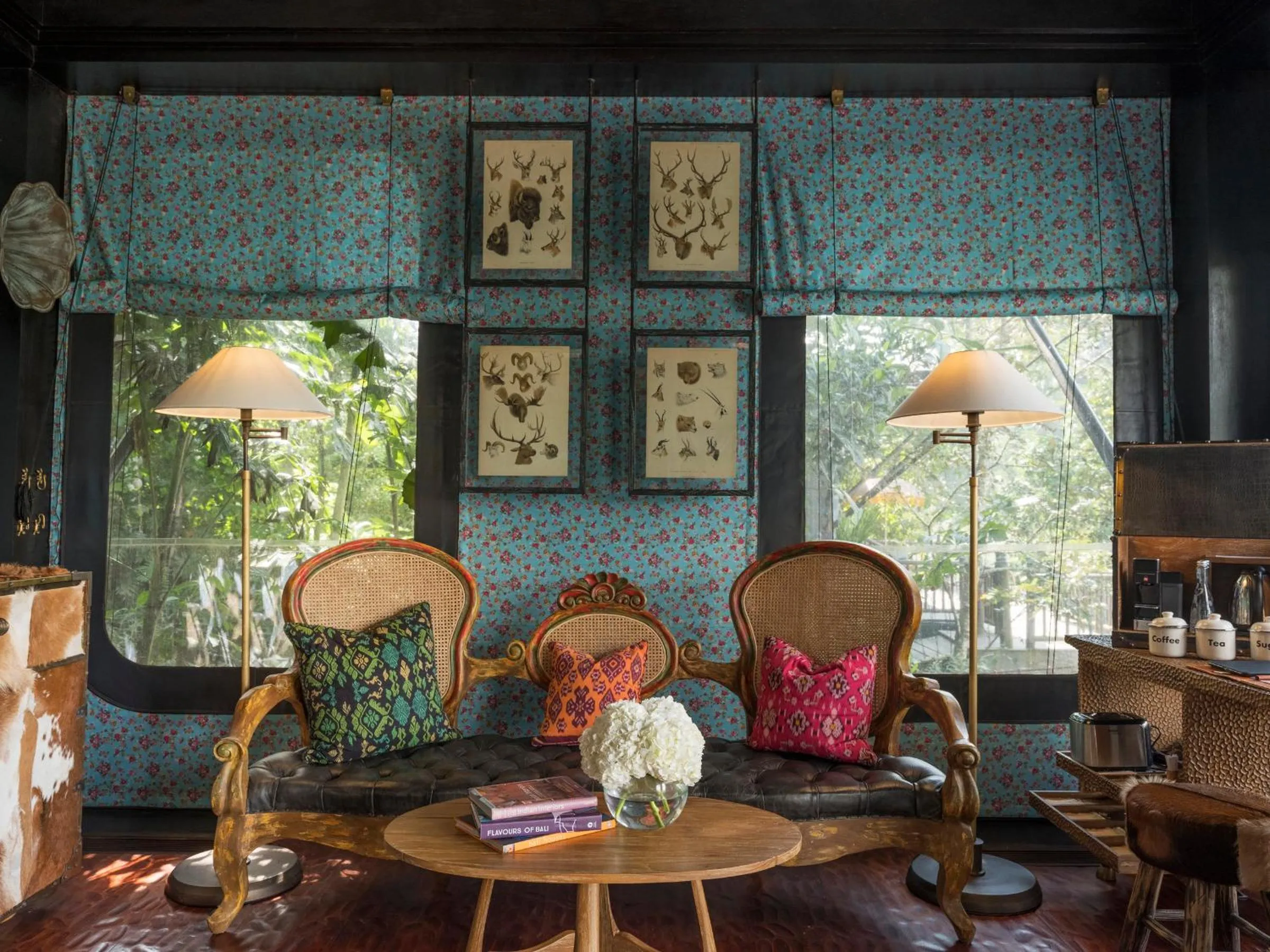 Living room in Capella Ubud, Bali