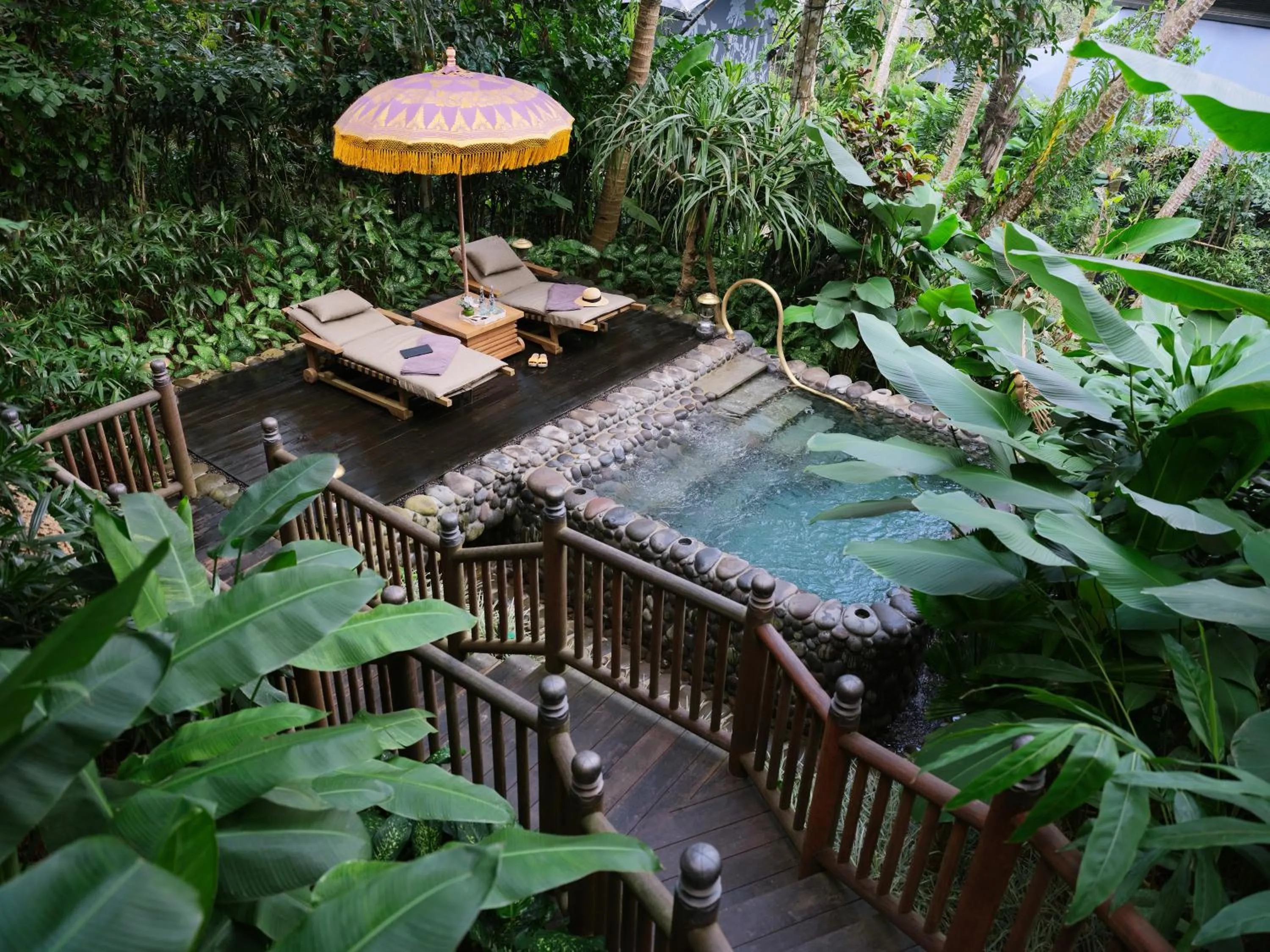 Swimming pool in Capella Ubud, Bali