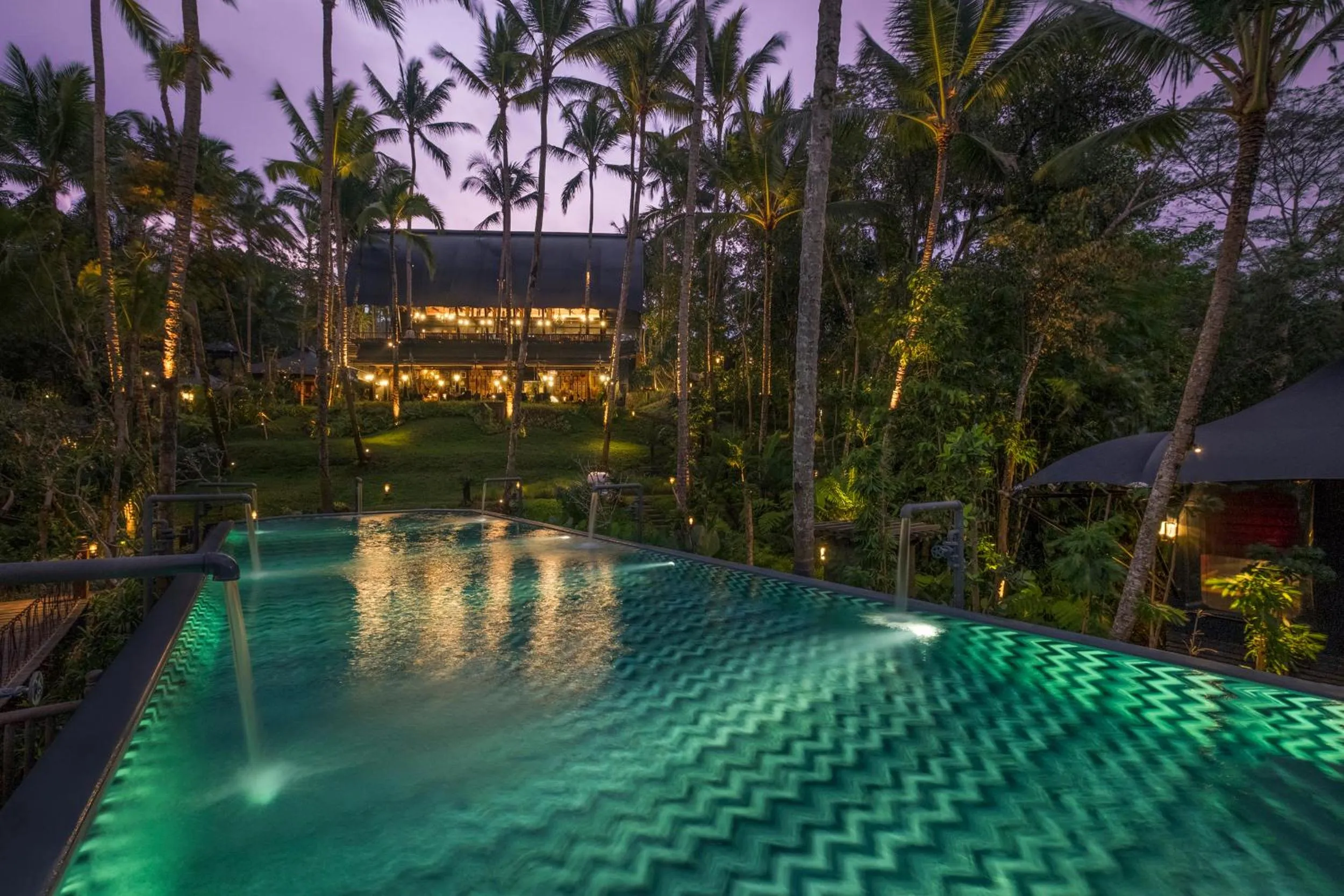Pool view in Capella Ubud, Bali