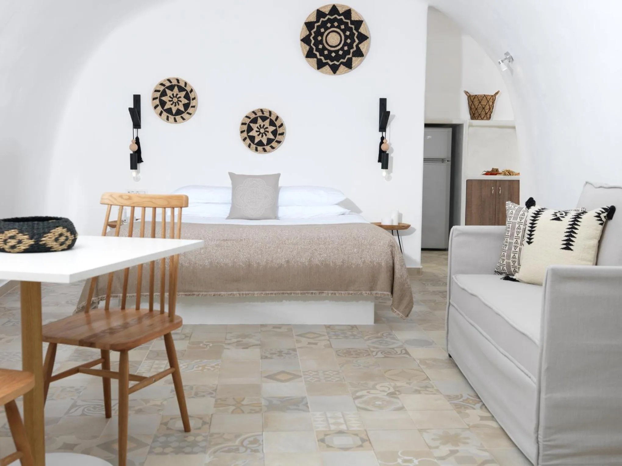 Bed in Drops Cave Houses