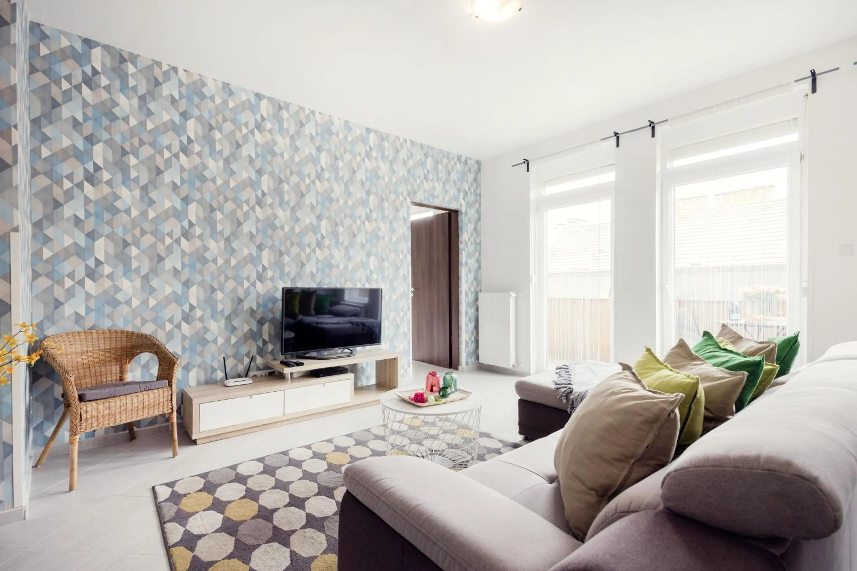 Living room in Grand Budapest Penthouse