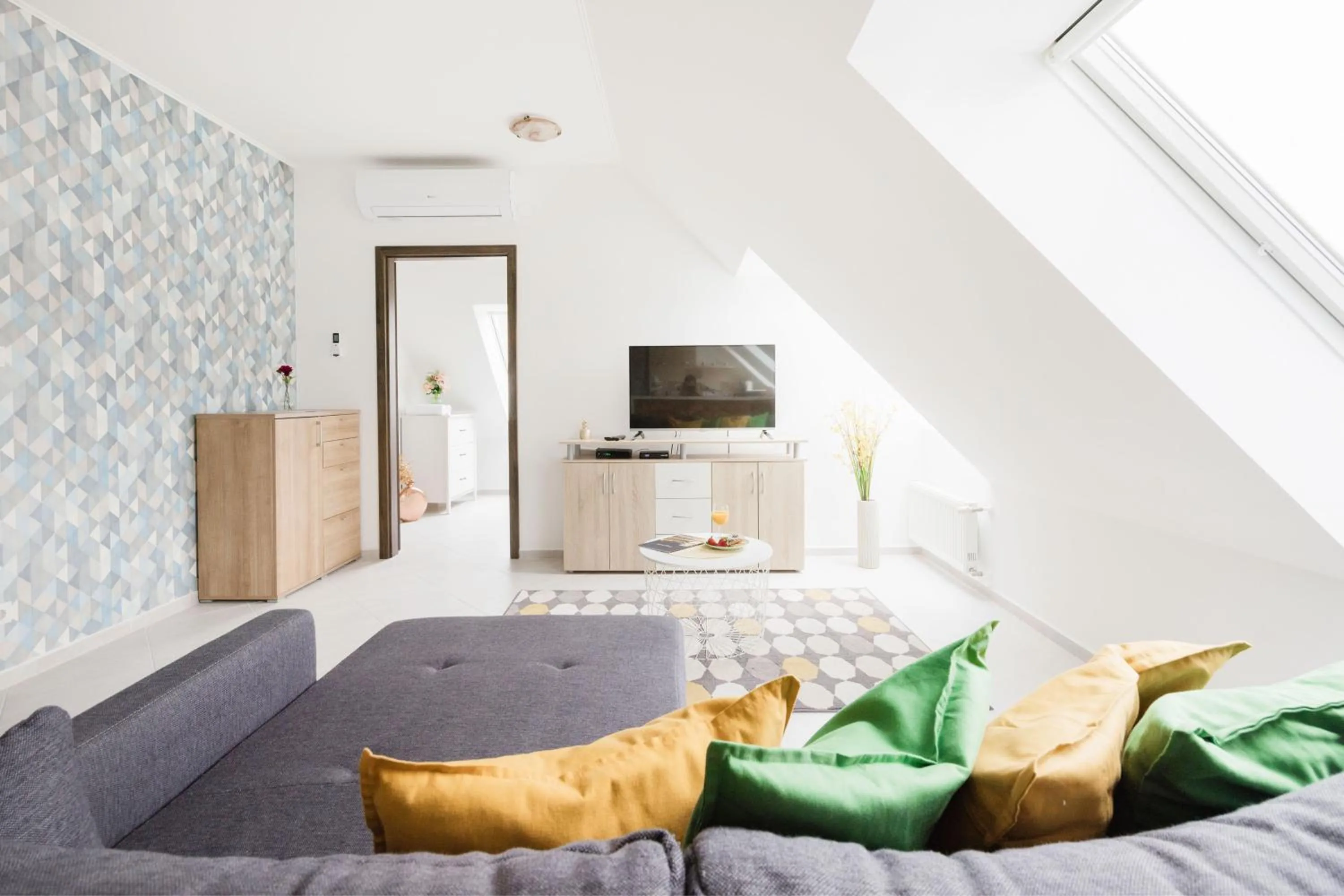 Living room in Grand Budapest Penthouse