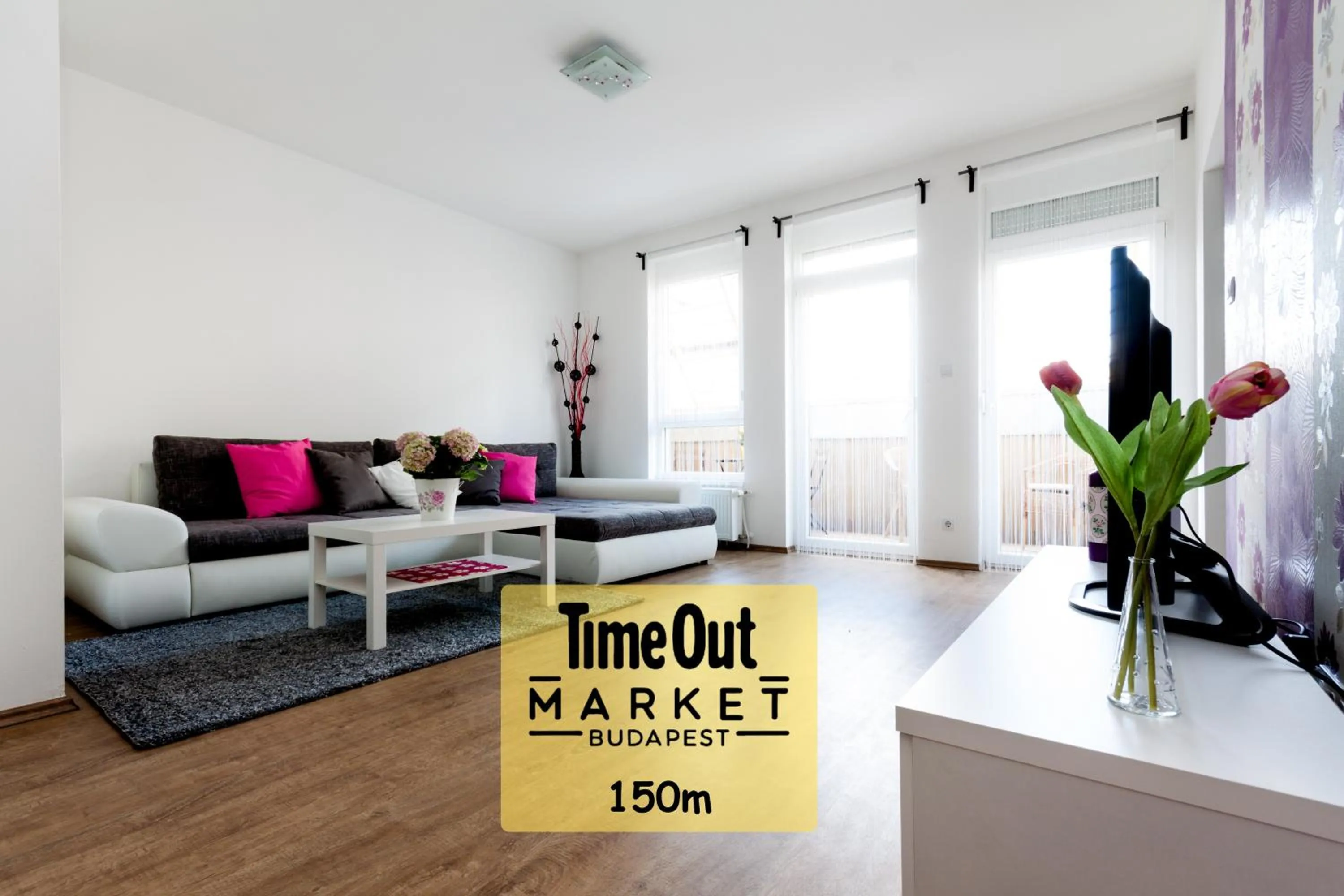 Living room in Grand Budapest Penthouse