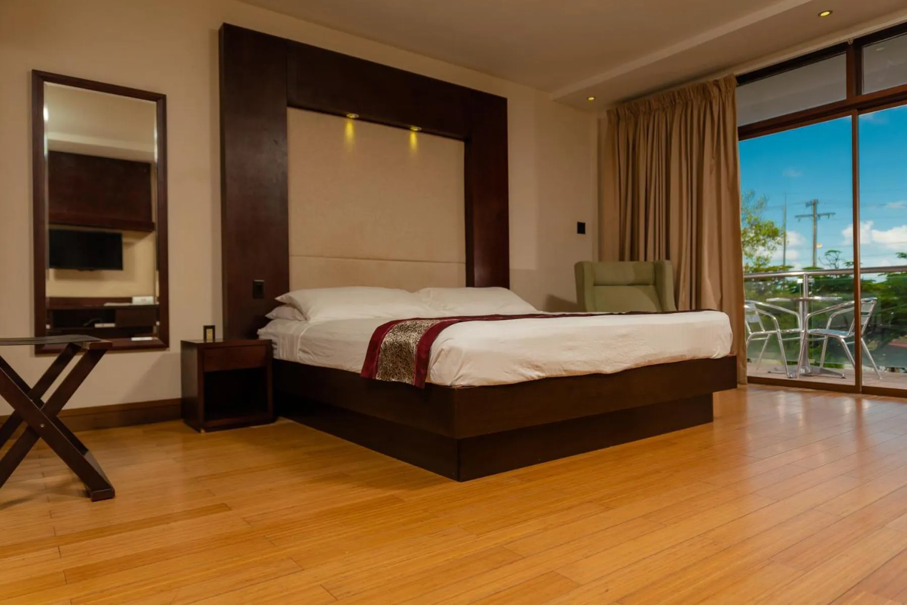 Photo of the whole room, Bed in Herdmanston Lodge Hotel