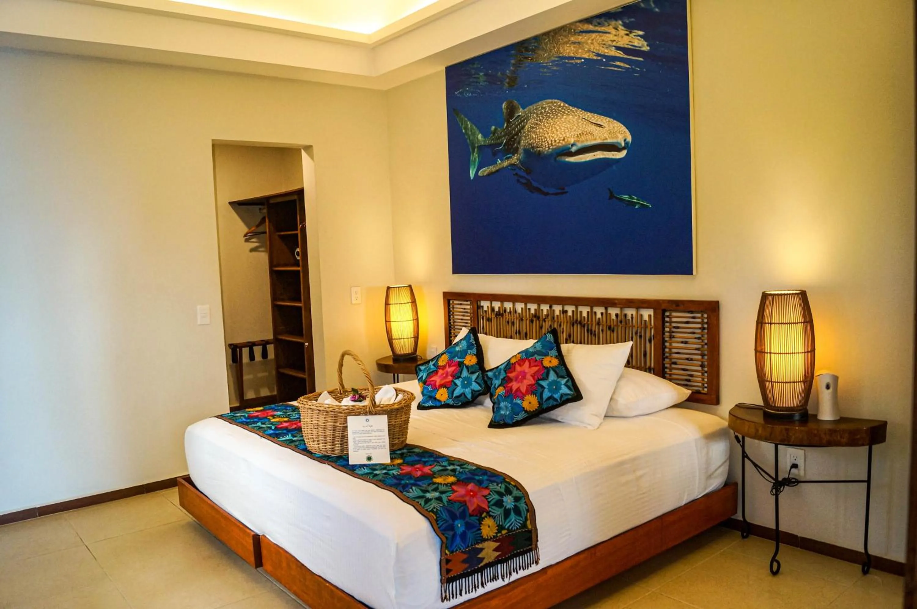 Bed in Hotel Azul Maya