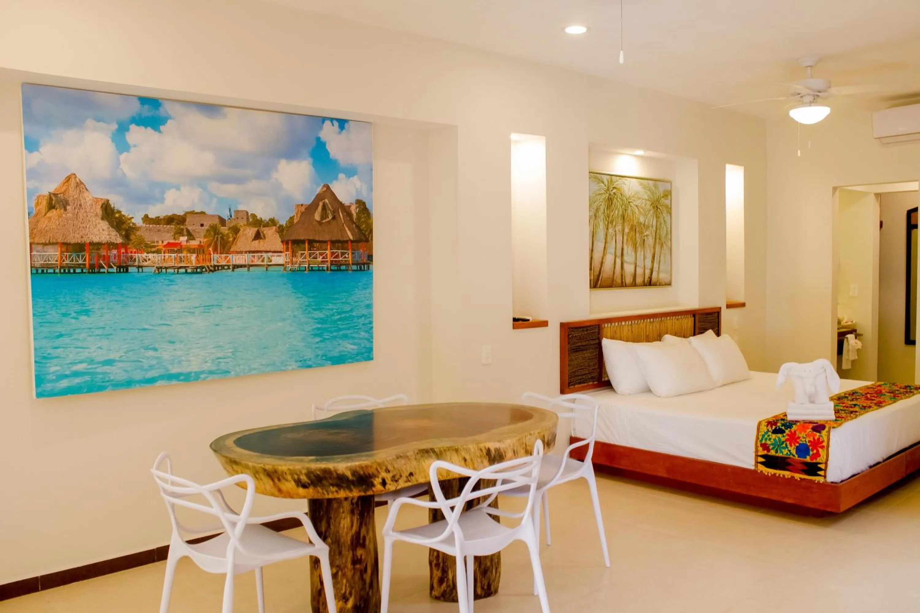 Bed in Hotel Azul Maya