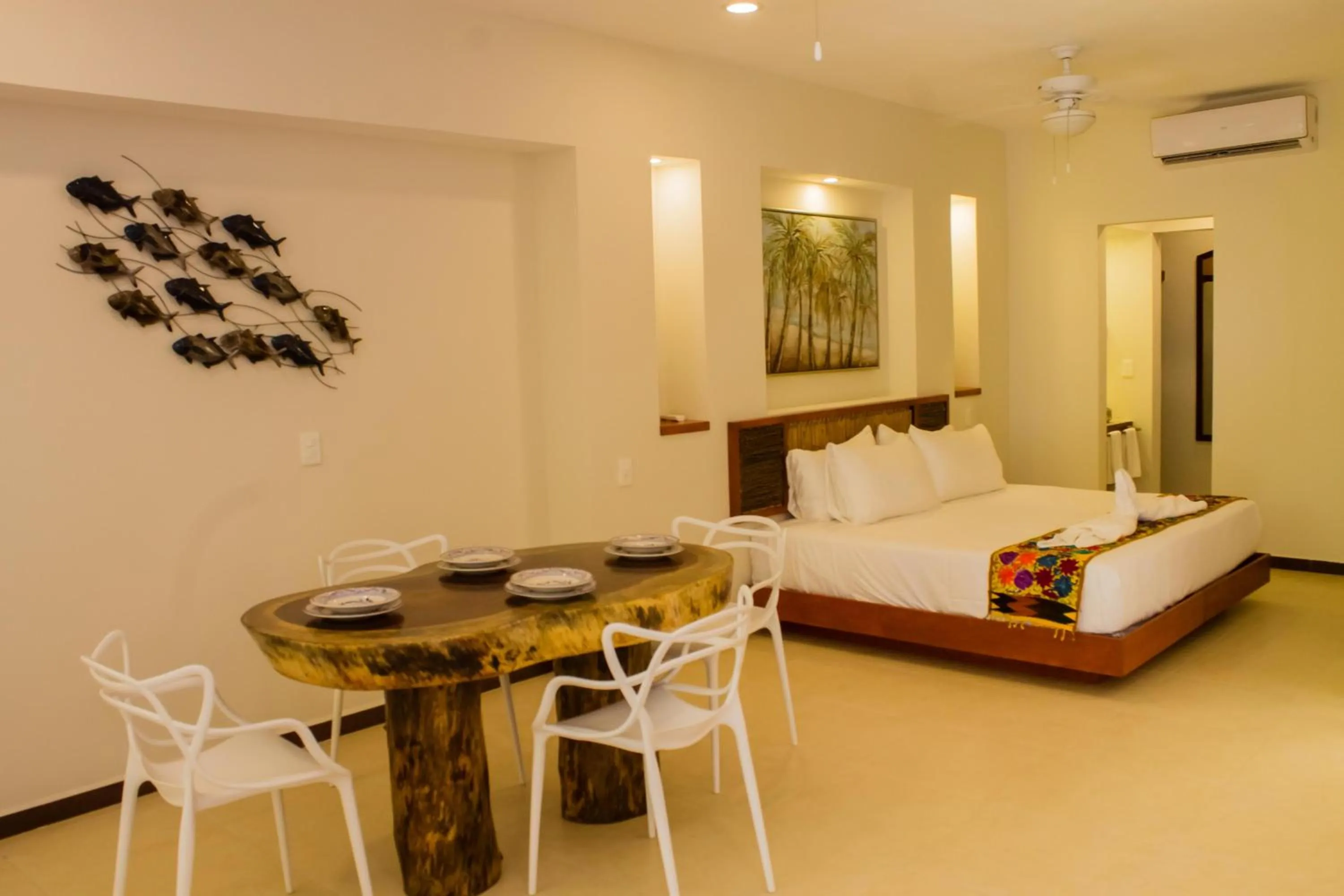 Bed in Hotel Azul Maya