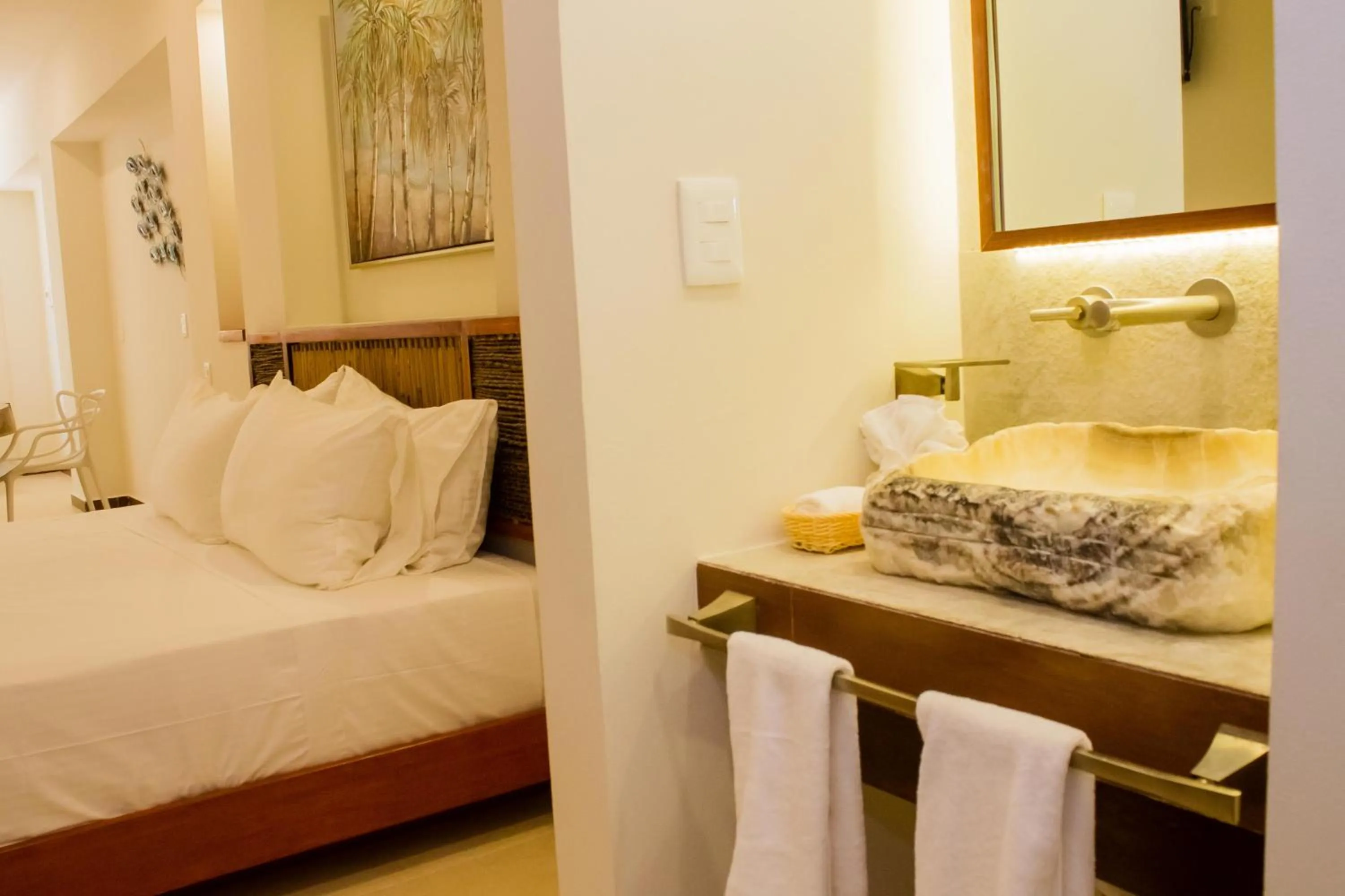 Bed in Hotel Azul Maya