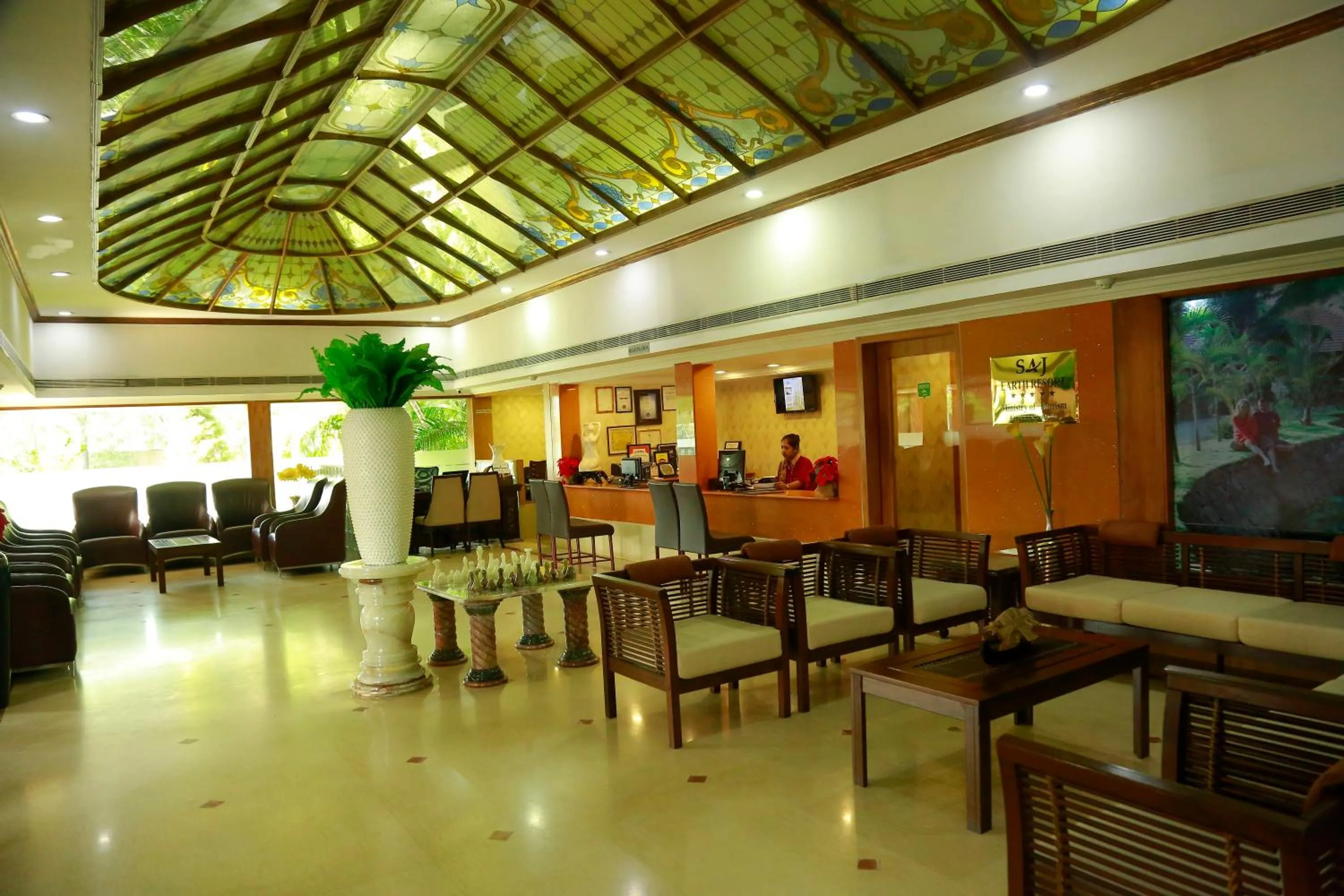 Lobby or reception in SAJ Earth Resort & Convention Center , Kochi