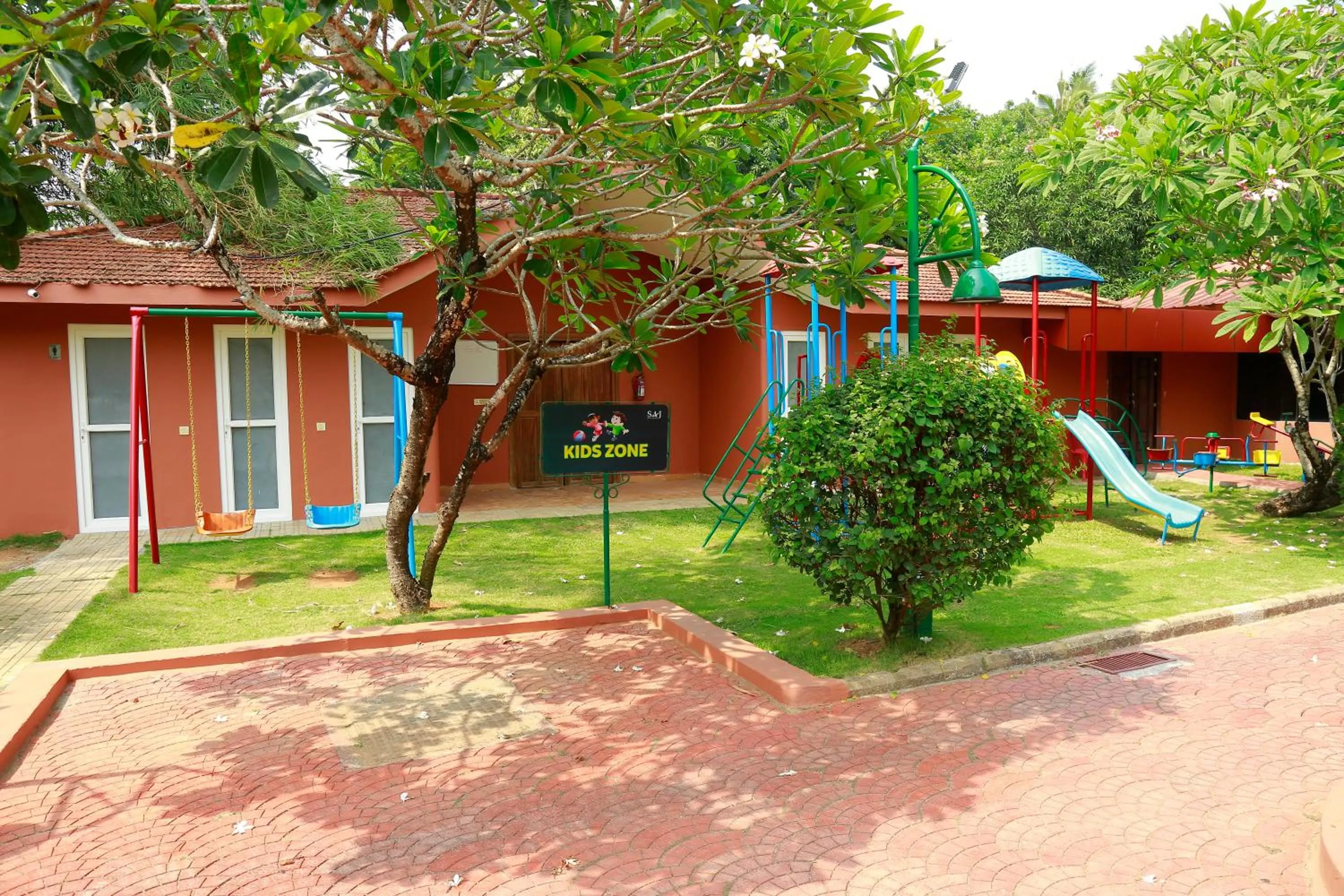 Children play ground in SAJ Earth Resort & Convention Center , Kochi