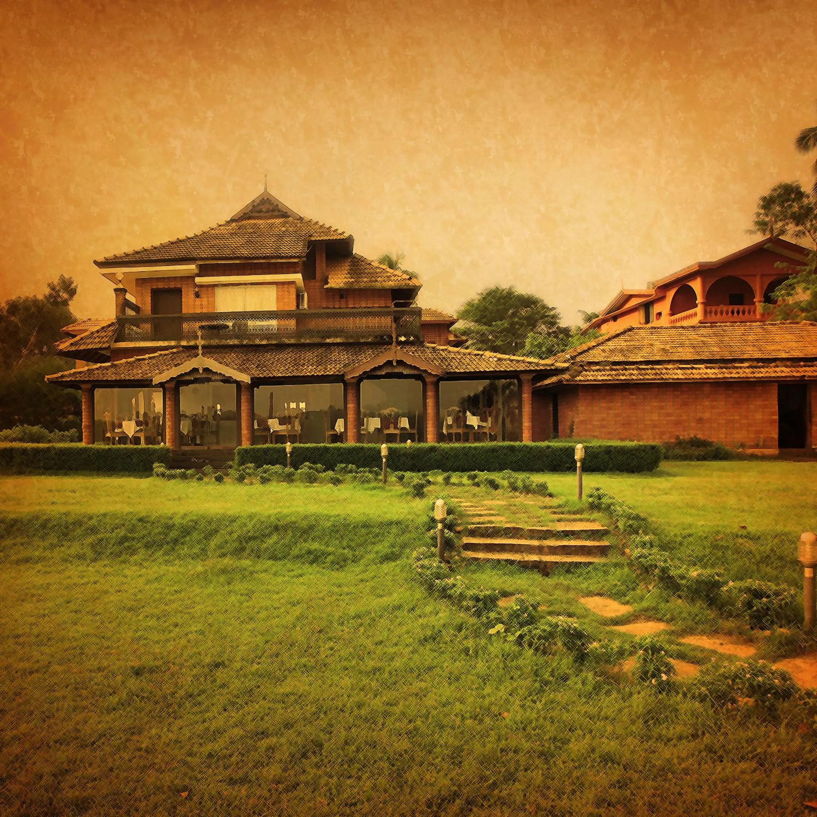 Decorative detail in The River Retreat Heritage Ayurvedic Resort