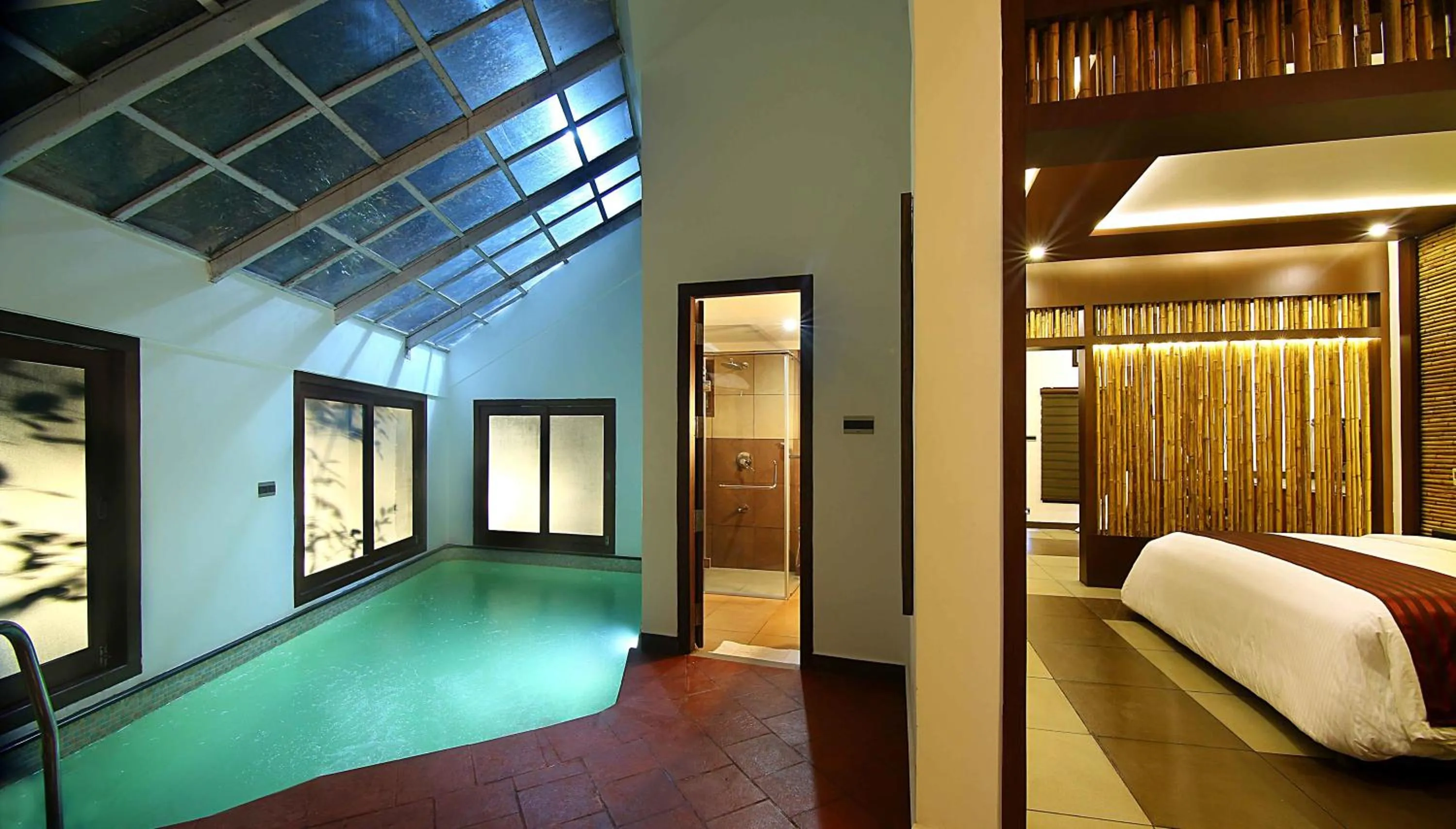 Bathroom, Bed in Vythiri Village