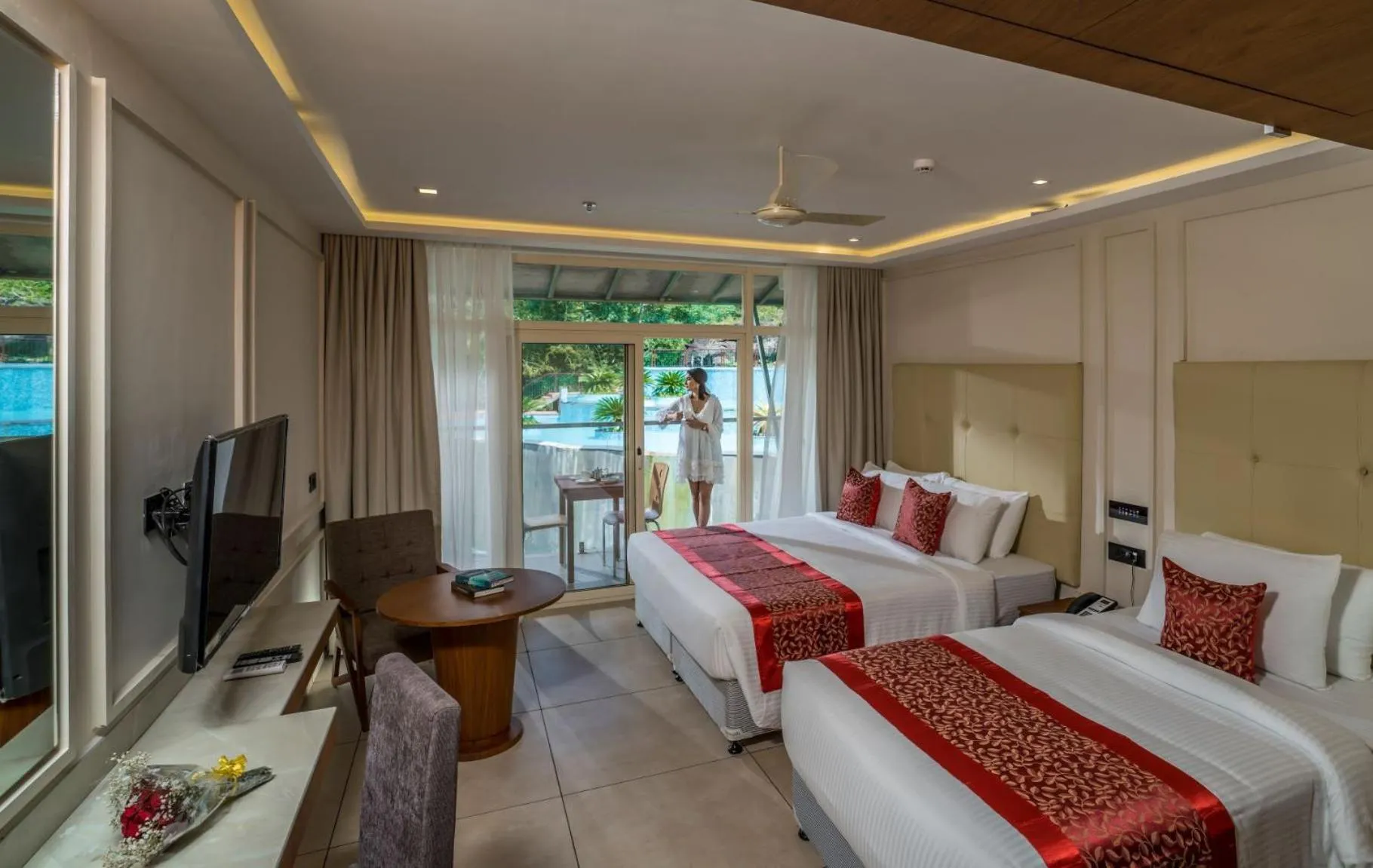 Bedroom, Bed in Vythiri Village