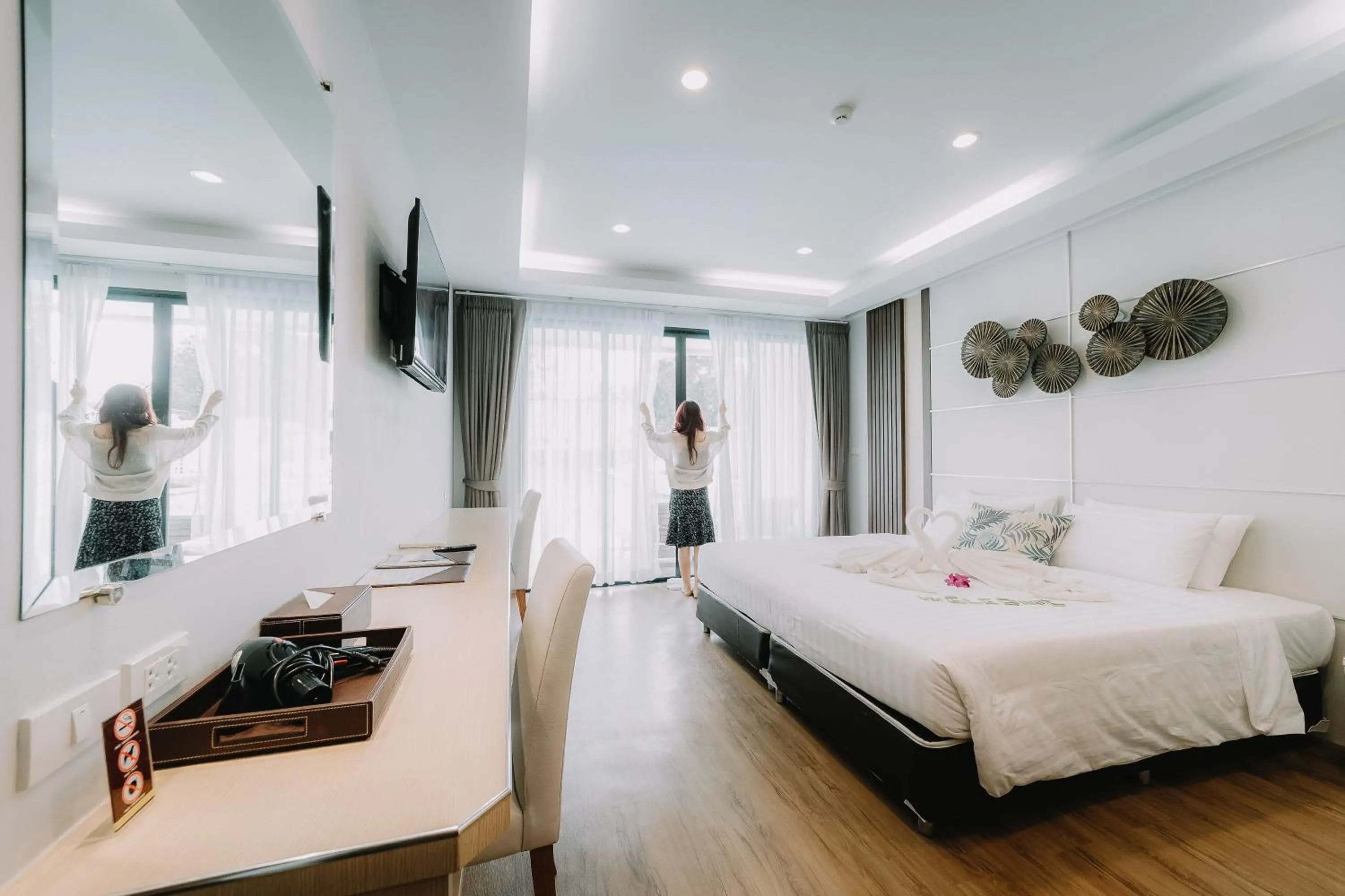 Bed in Chaolao Cabana Resort