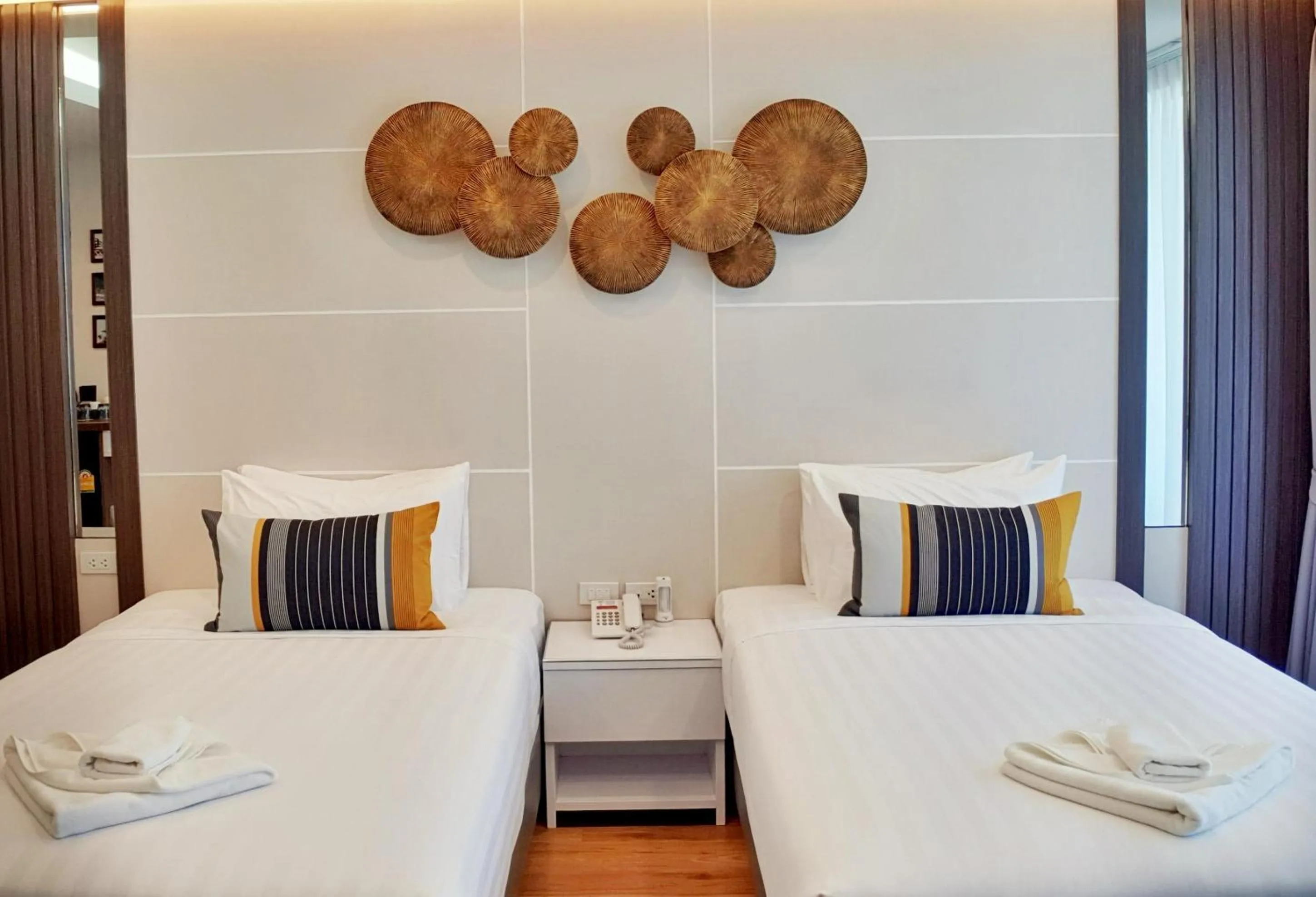 Bed in Chaolao Cabana Resort