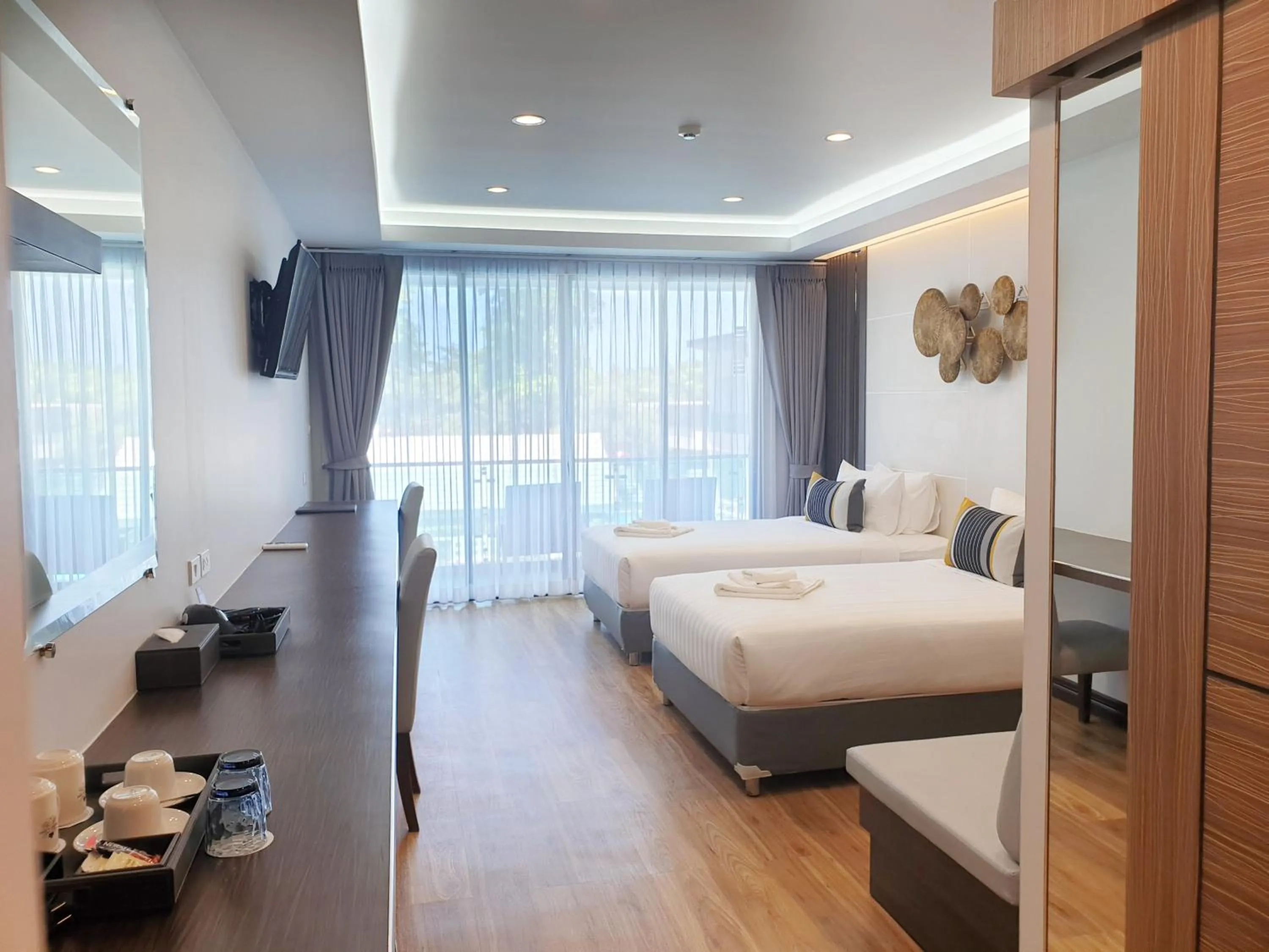 Bed in Chaolao Cabana Resort