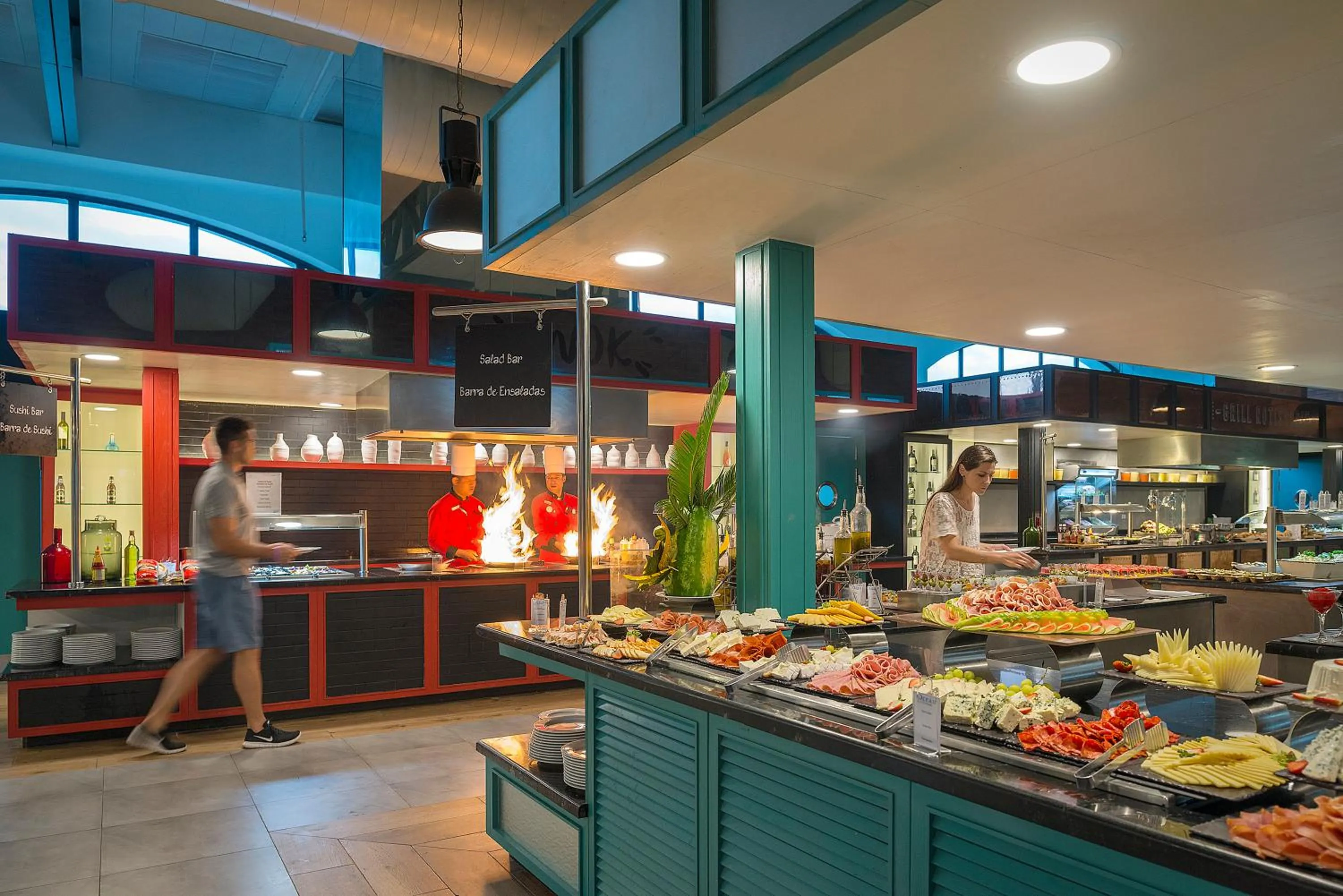 Buffet breakfast in Ocean el Faro Resort - All Inclusive