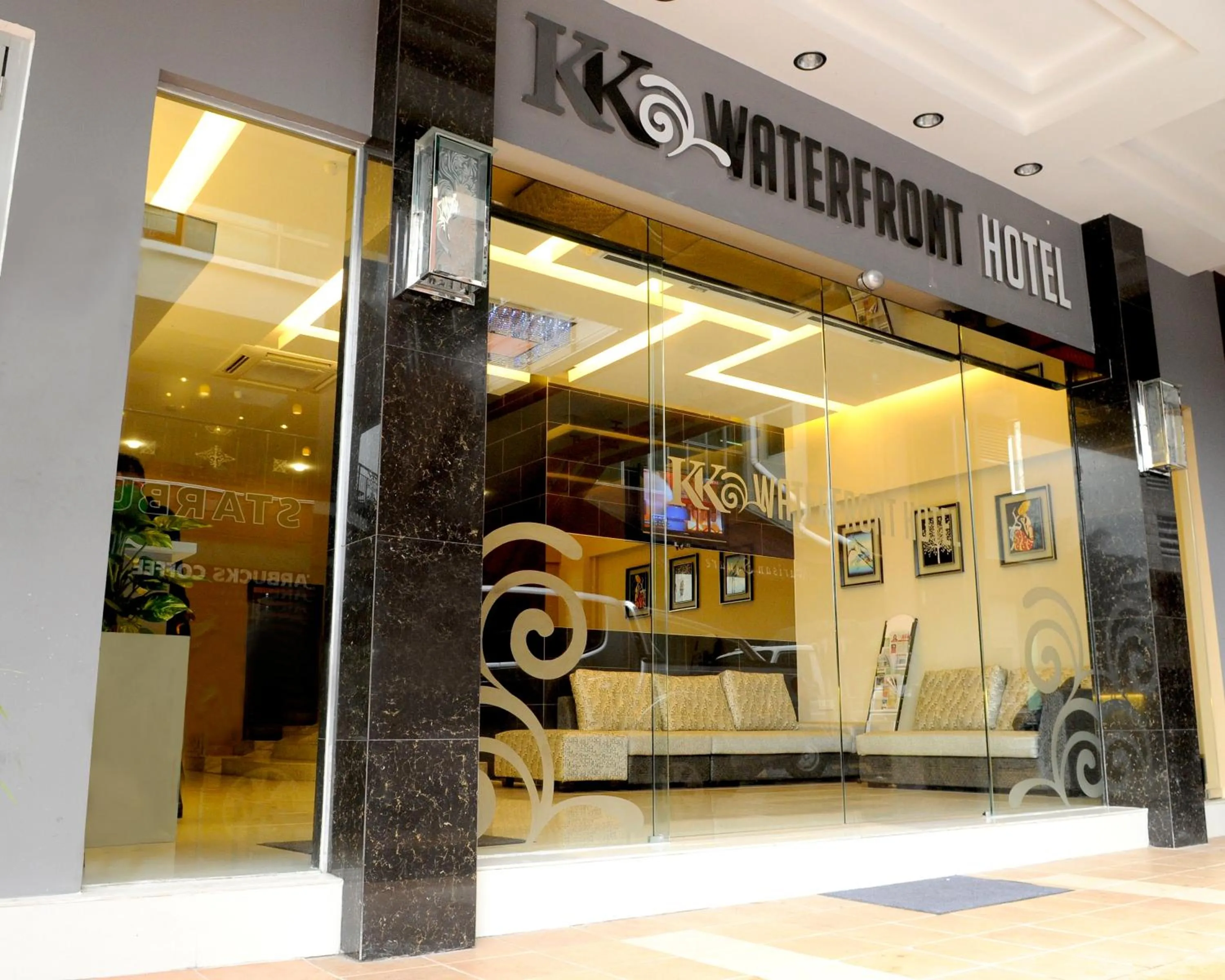 Facade/entrance in KK Waterfront Hotel