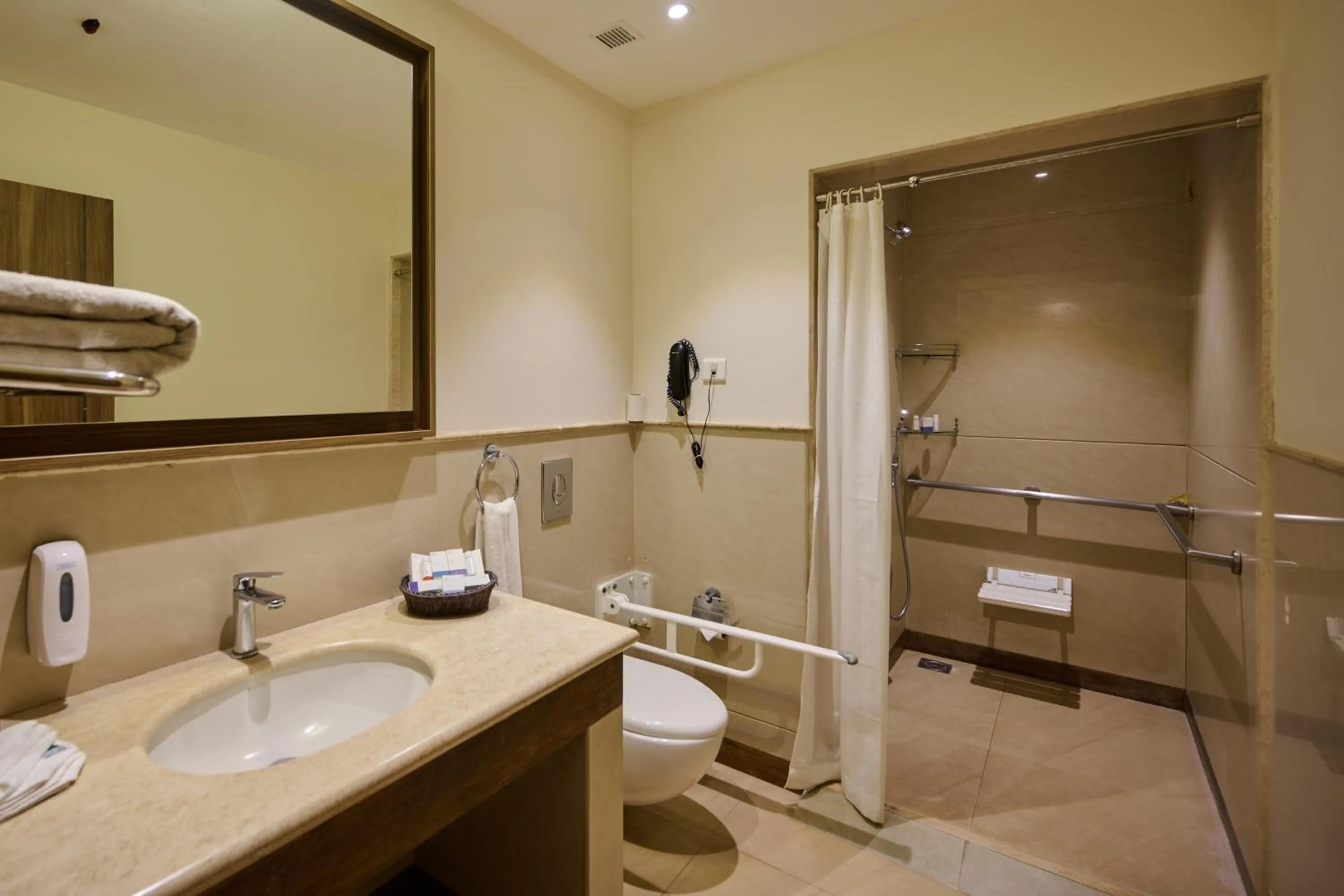 Facility for disabled guests in Flora Airport Hotel and Convention Centre Kochi