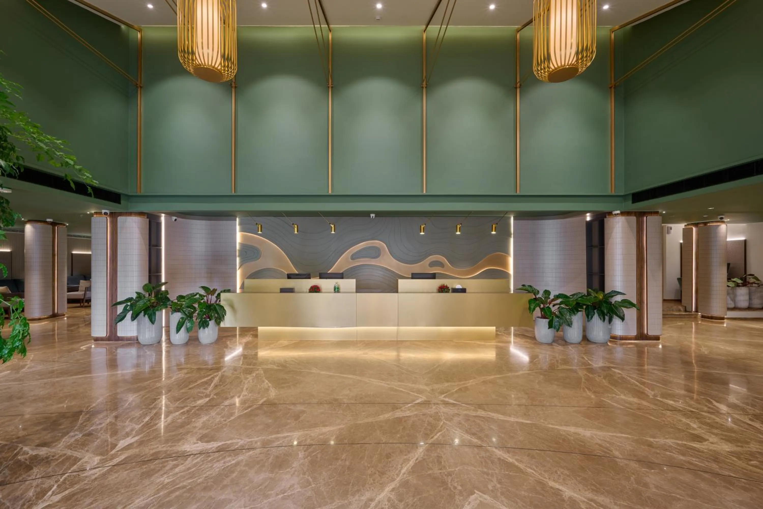 Lobby or reception in Flora Airport Hotel and Convention Centre Kochi