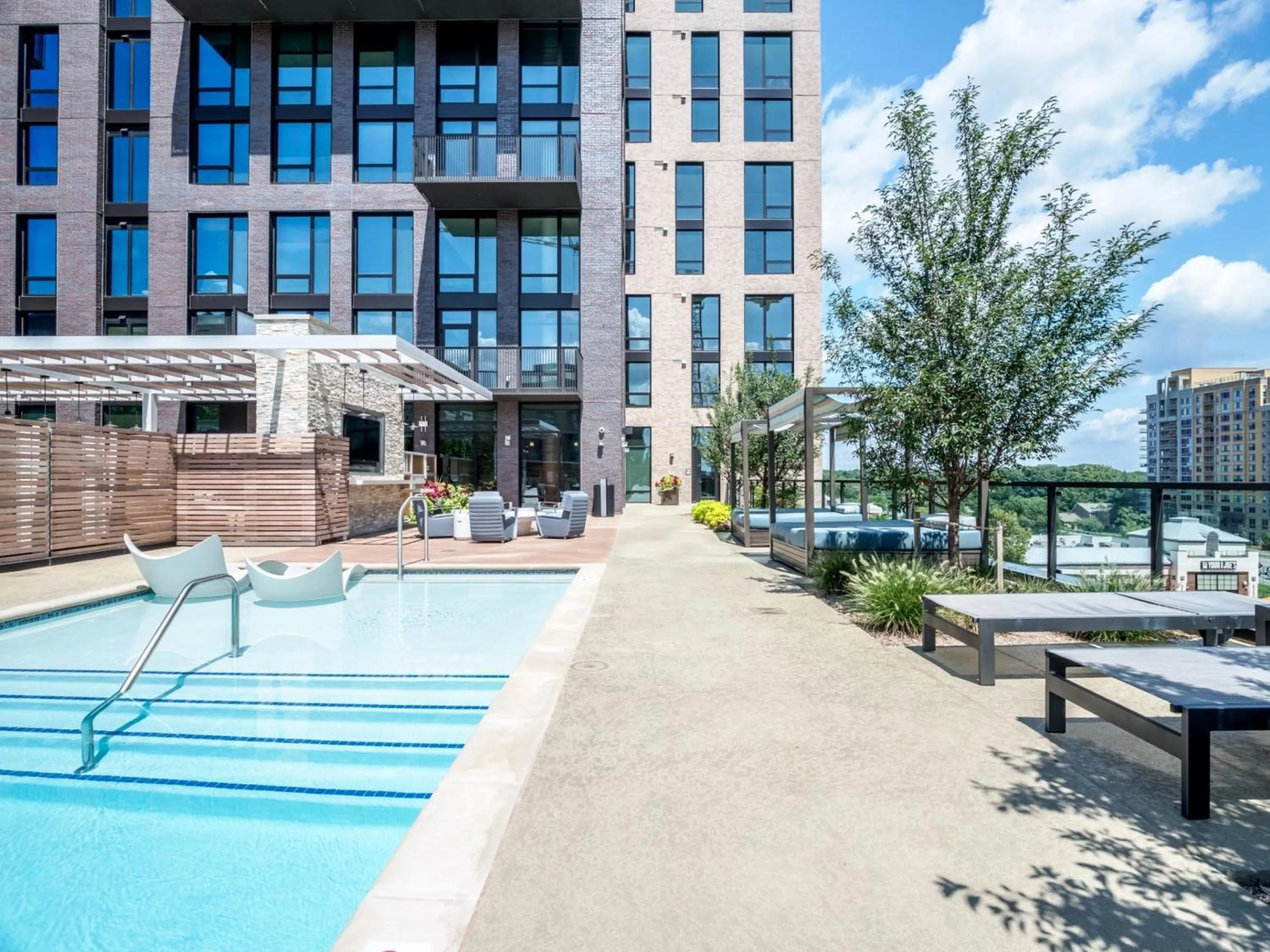 Property building in Global Luxury Suites at Reston Town Center